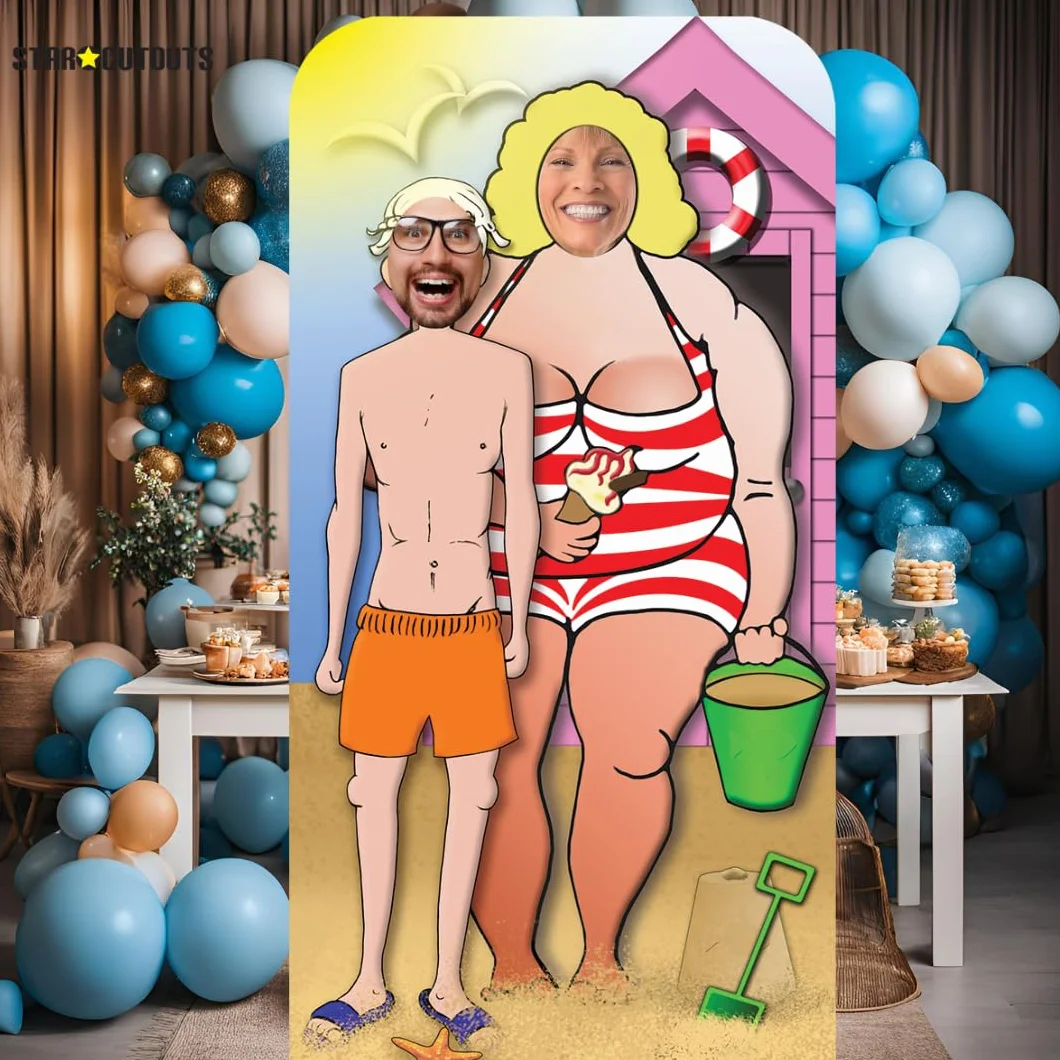 Star Cutouts Stsc134 Figurine Géante Passe-Tête Couple A La Plage 186 Cm
