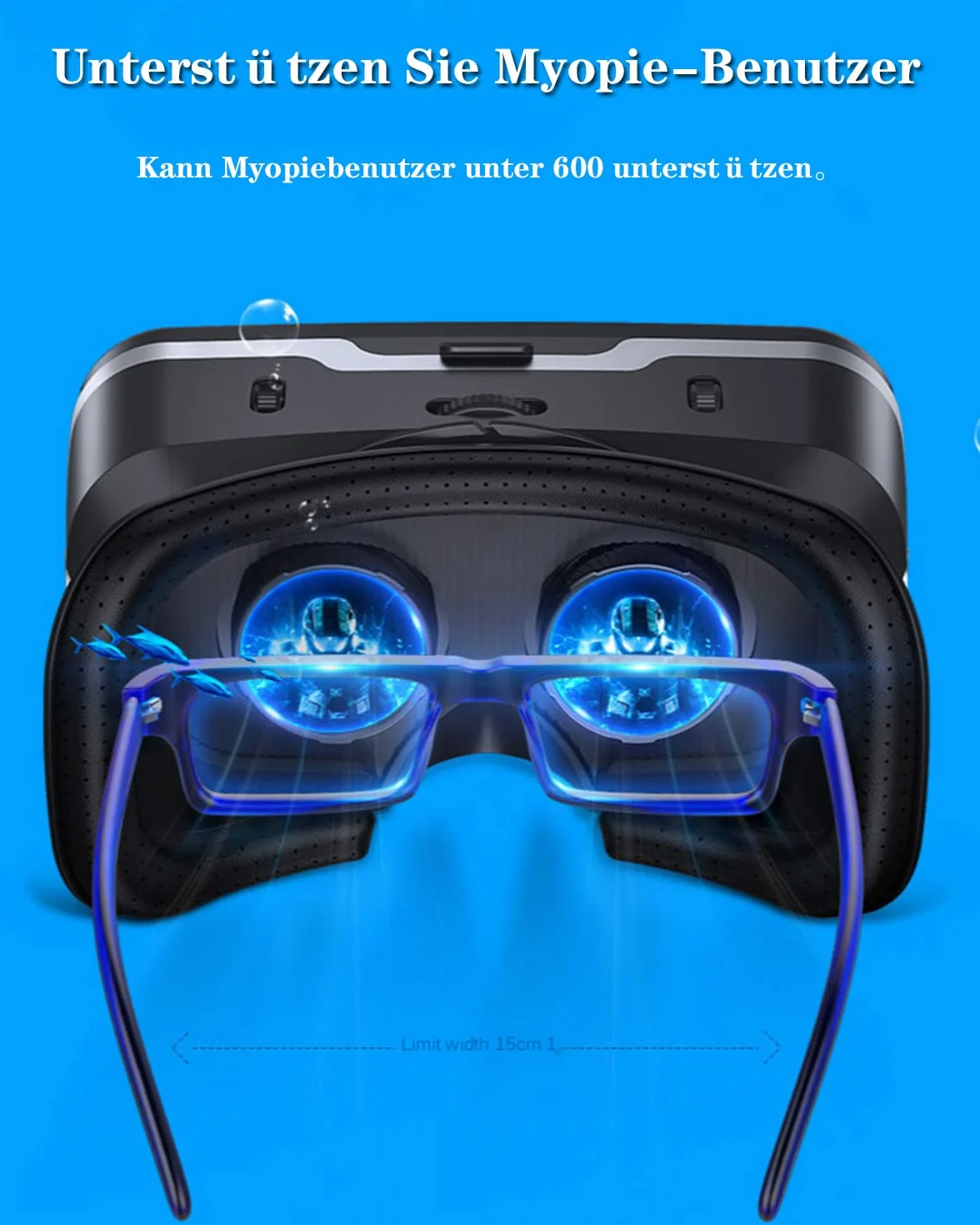 VR okulary do telefonu komórkowego, zestaw słuchawkowy VR, okulary 3D z pilotem zdalnego sterowania Bluetooth, do gier z systemem Android/iOS 4,7-7,2", dla dzieci i dorosłych, prezent na Boże