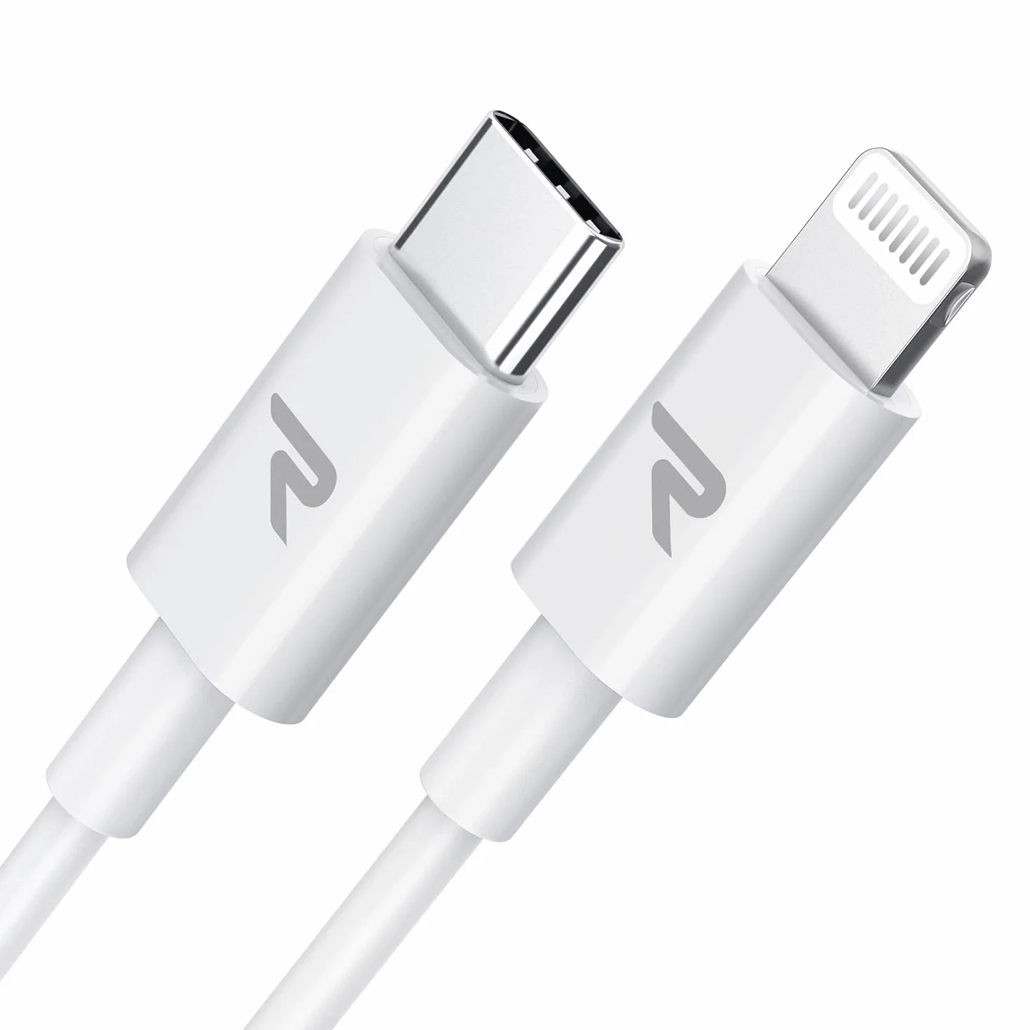 RAMPOW Câble iPhone 1M MFi Certifié C94 USB C vers Lightning Charge Rapide Power Delivery 3.0 Blanc