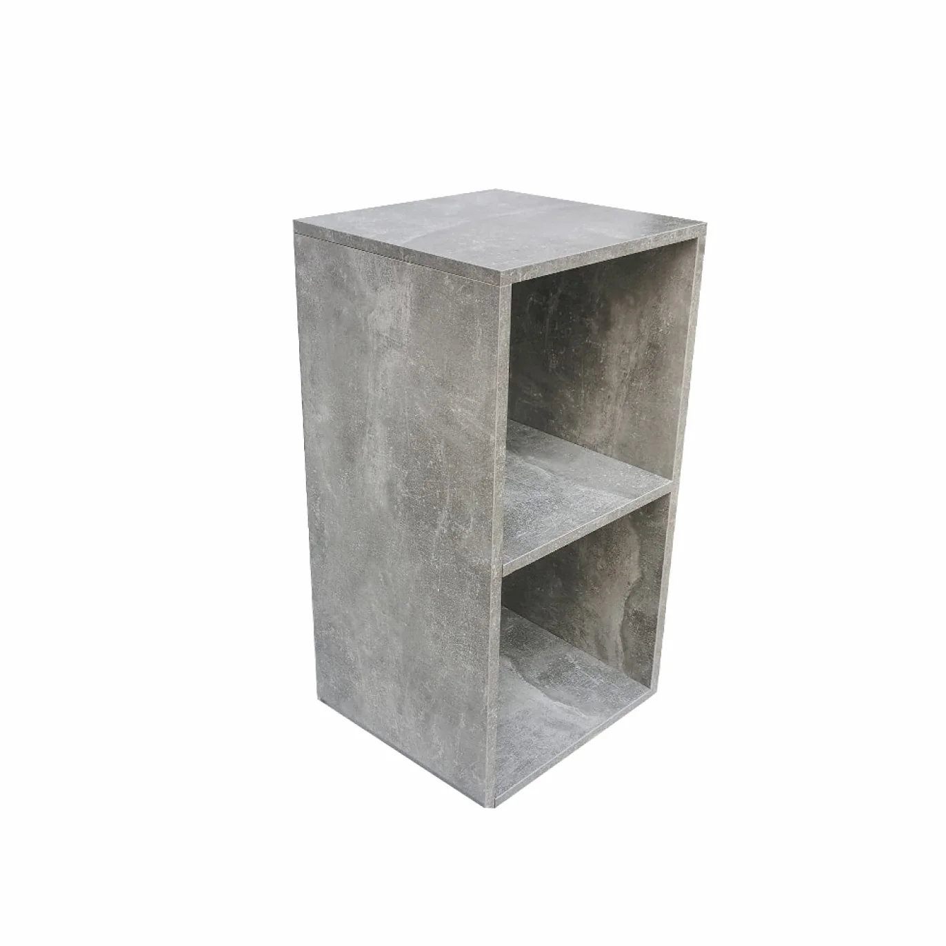 Meuble de rangement pour disques vinyle LP - 2 compartiments - béton gris