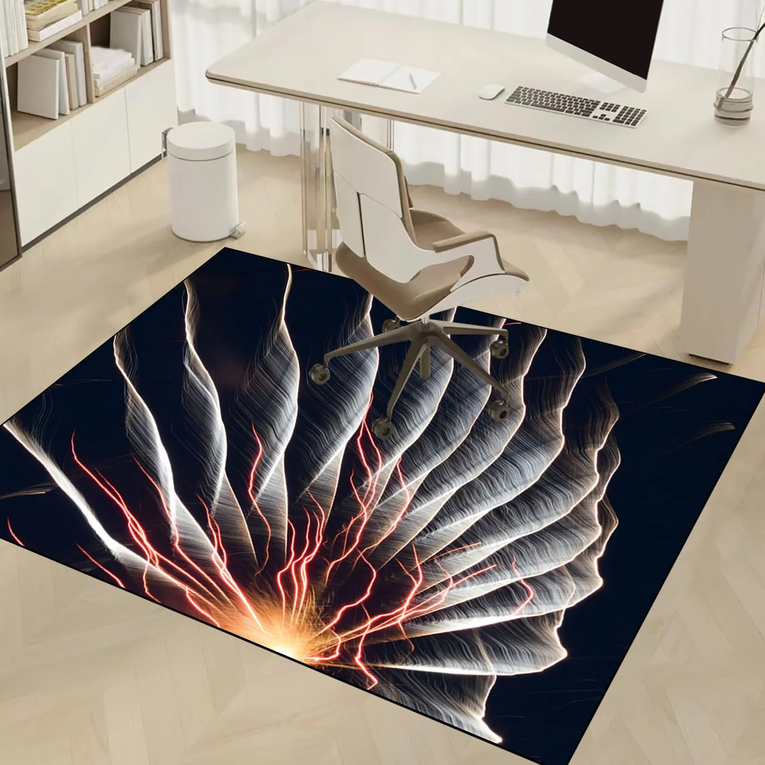 Tapis de Sol Bureau, Tapis de Protection pour les Sols 100 x 120 cm, Tapis de Chaise Gaming, Tapis Chaise de Bureau, Tapis de Chaise Roulante, Tapis de Sol pour Fauteuil Convient au Bureau à Domicile
