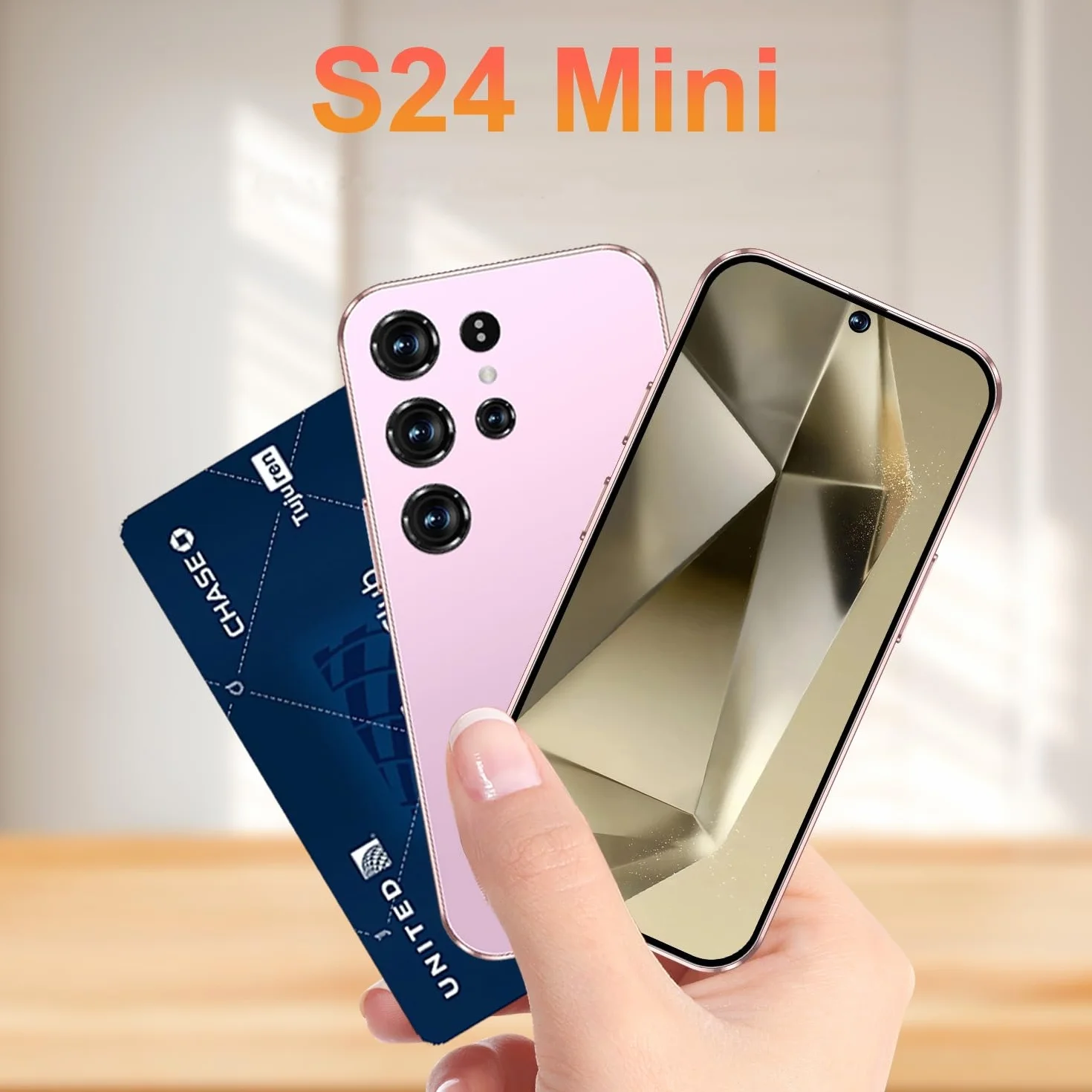 Mini smartfon dla dzieci, 4,0", mały ekran HD, 3 GB RAM + 32 GB ROM, 4G Dual SIM, Android 10.0, WiFi, Bluetooth, FM, GPS (X24mini różowy)