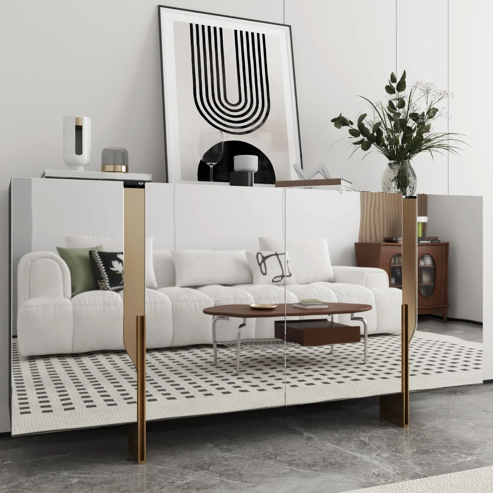 Stickyart Film Adhésif Miroir Argent 30x200cm Imperméable pour Meuble Salle de Bain