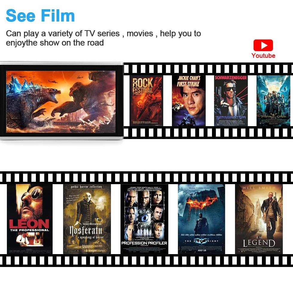 Samochodowe Zagłówki Odtwarzaczy Wideo - 11,6-calowy Uniwersalny Tablet Samochodowy 4K, System Multimedialny z Odtwarzaczem Multimedialnym na Tylnym Siedzeniu 1+16G, Wideo Samochodowe dla Androida 9.0