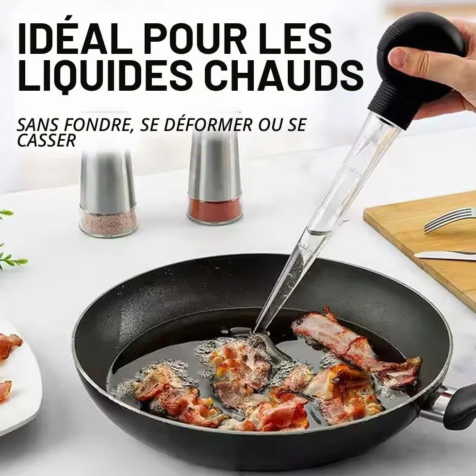 Poire à Dinde avec Brosse de Nettoyage Grande pour Cuisson Barbecue Grill
