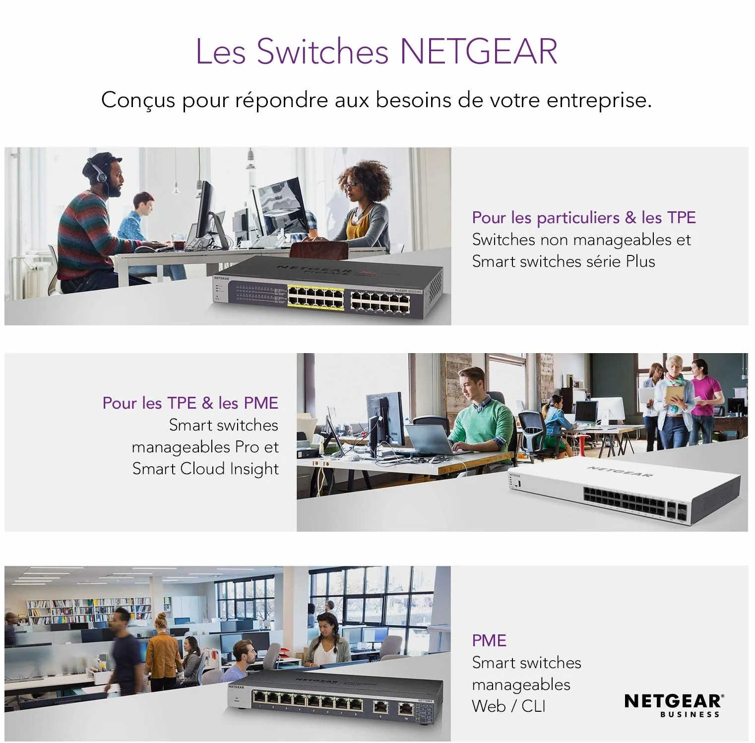 NETGEAR GS105 Switch Ethernet 5 Ports RJ45 Métal Gigabit 10/100/1000 ProSAFE