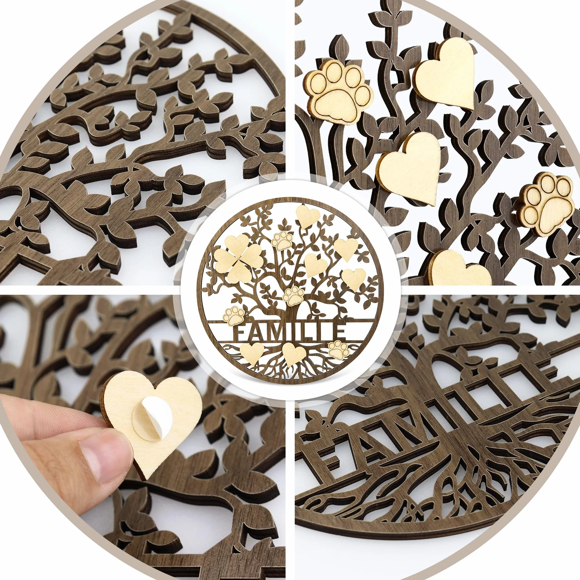 TAKULA Arbre de Vie Decoration Murale Arbre Genealogique a Remplir Cadeau Famille Personnalisé
