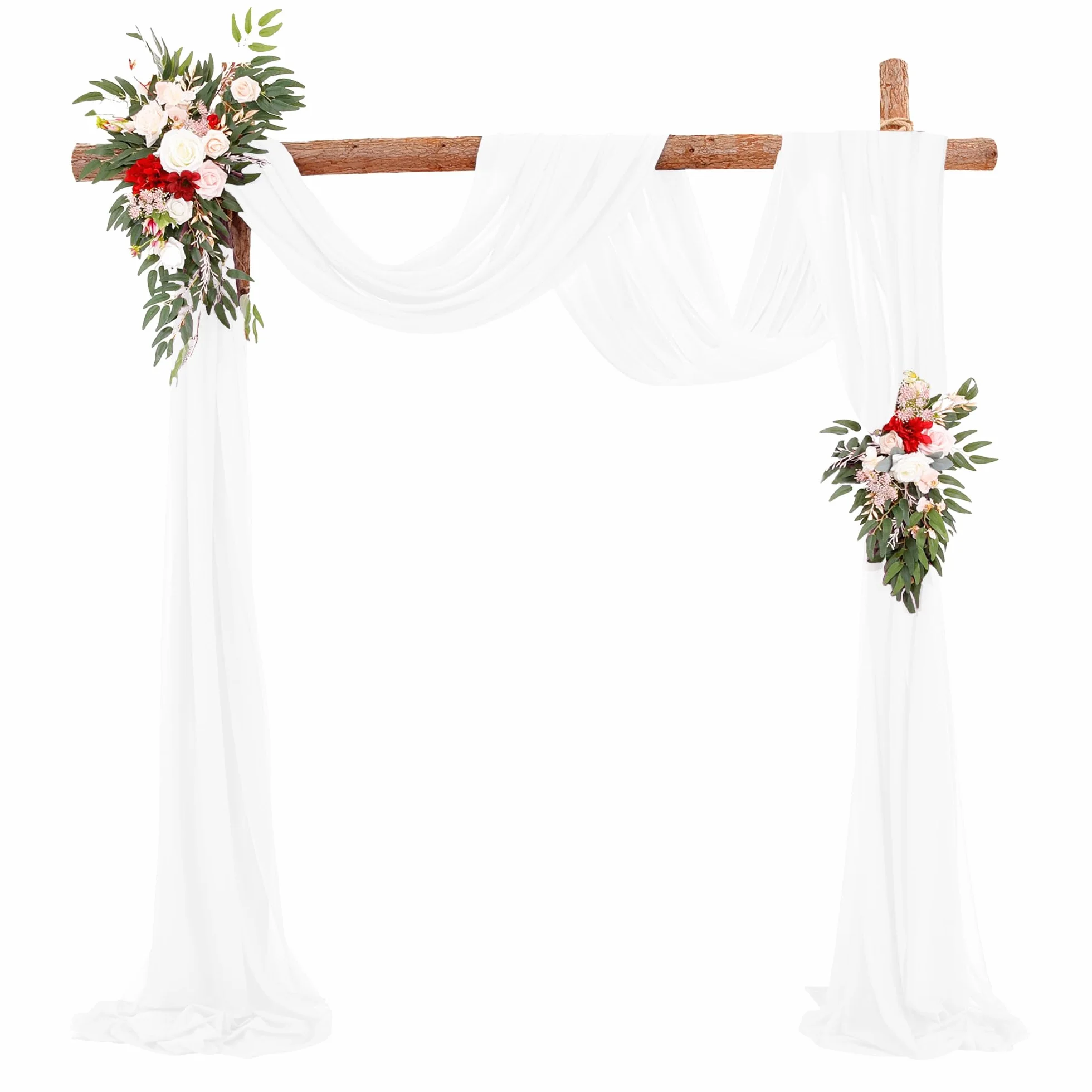 Ghope Rideau Arche de Mariage 150 x 600cm Voile Tulle Transparent Romantique Décoration Cérémonie