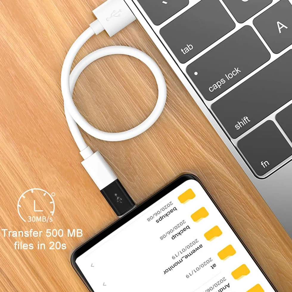 Adaptateur Micro USB vers USB C Lot de 2, Type C Mâle vers MicroUSB Femelle Compatible Samsung Galaxy Huawei
