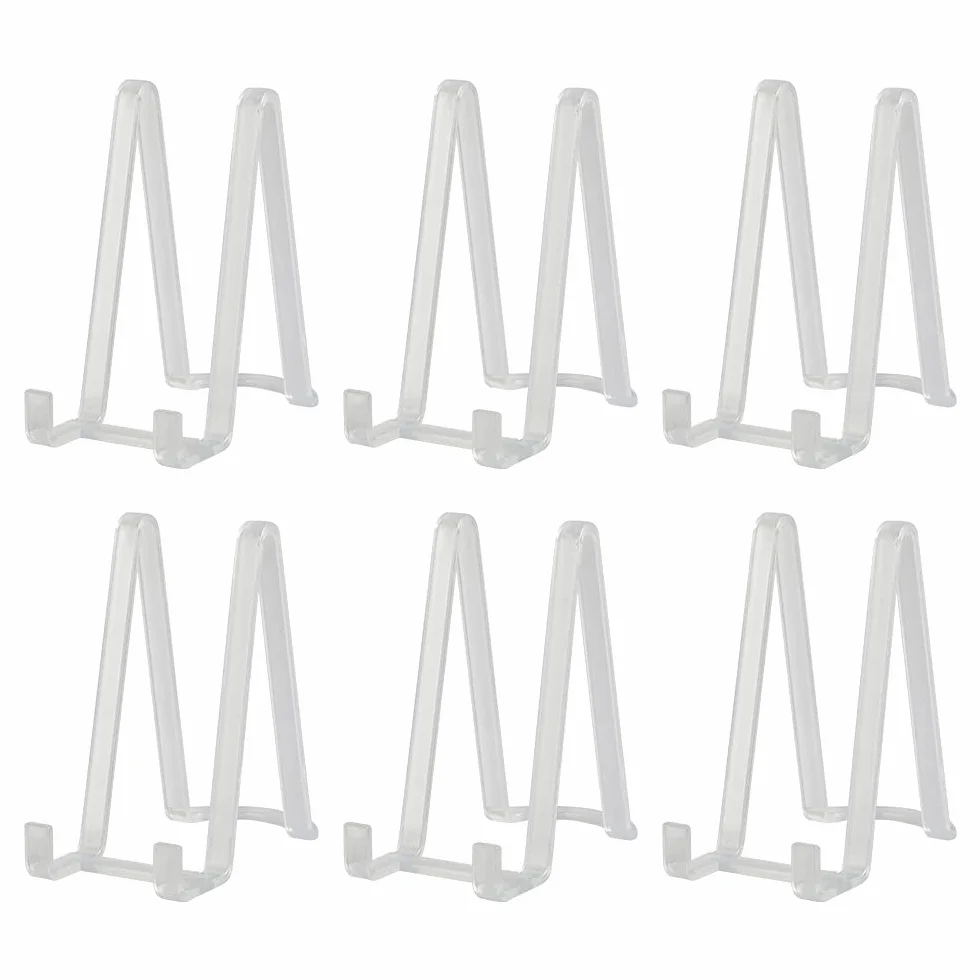 Chevalet Support Assiette Decorative Plastique 15 cm 6 pièces