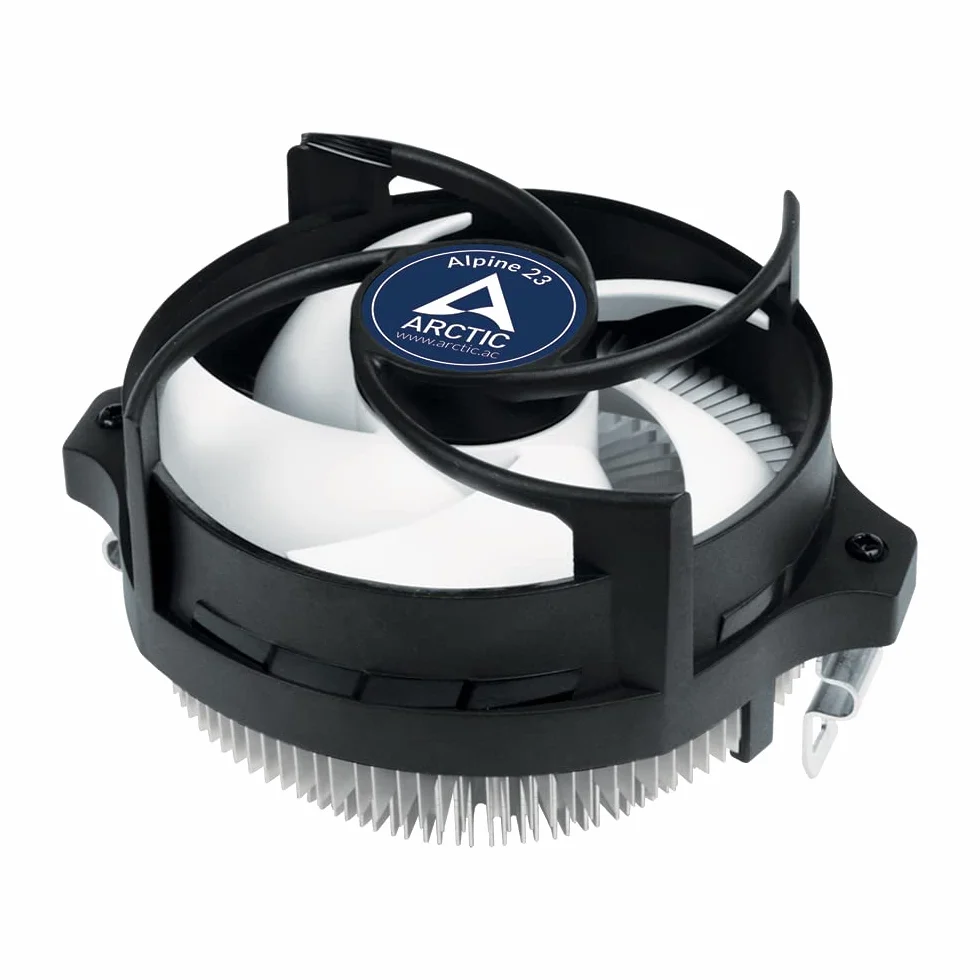 ARCTIC Alpine 23 - Kompaktowy cooler procesora AMD dla AM5 i AM4, wstępnie nałożona mieszanka termiczna MX-4, Komputer, PC - Czarny
