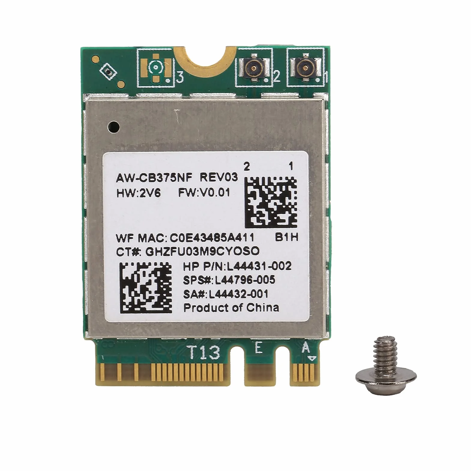 Karta Sieci Bezprzewodowej na PC, moduł WiFi Akcesoria Komputerowe 2.4/5.0GHz Bluetooth 5.0 M.2 NGFF Karta Sieci Bezprzewodowej 802.11a/b/g/n/ac RTL8822CE