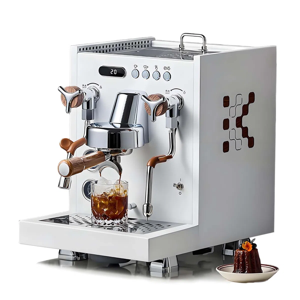 Mousseur à Lait éLectrique 2850 W pour Lattes Et Macchiatos, avec Buse Vapeur, Porte-Filtre De 58 Mm, Tasseur à Pression Constante Et CuillèRe Doseuse.