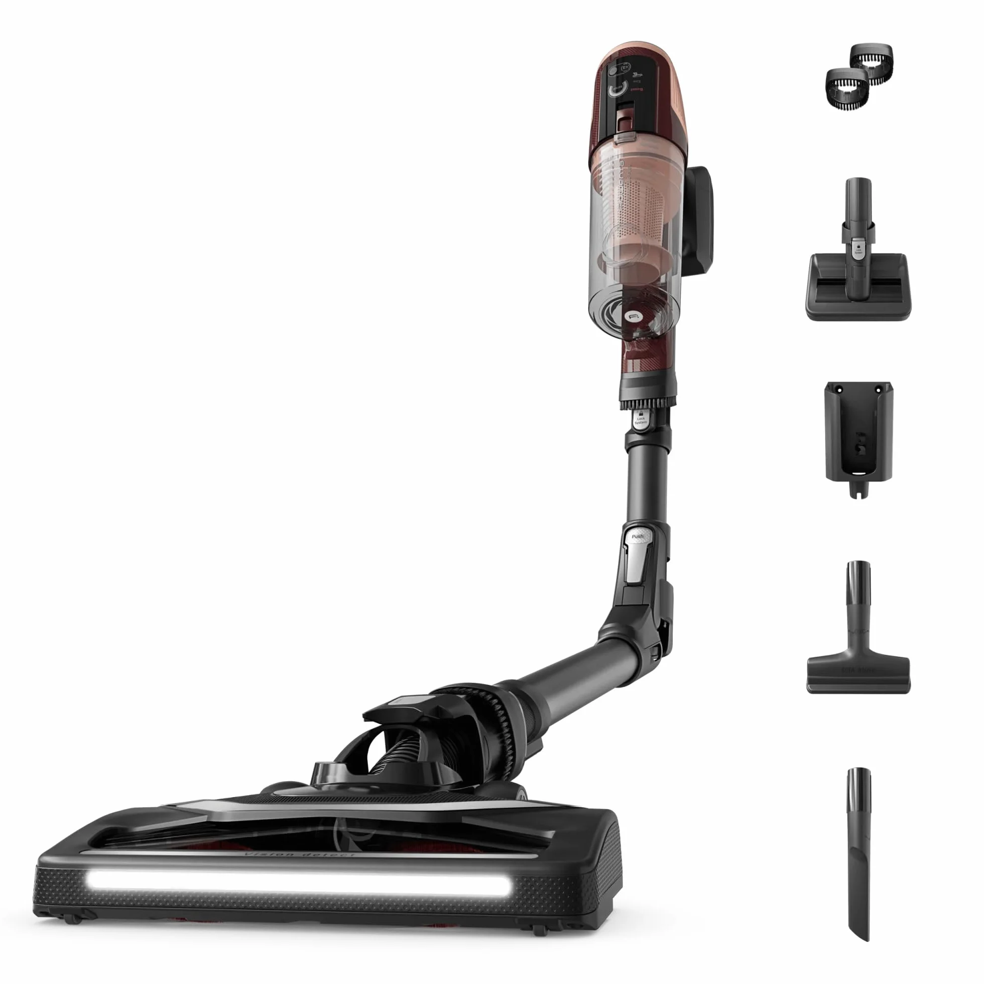 Rowenta X-Pert Flex 6.80, Aspirateur Balai sans Fil Multifonction, 100W, Autonomie 60 Minutes, Flex, Eclairage LED, Suivi Facile, RH6495E0