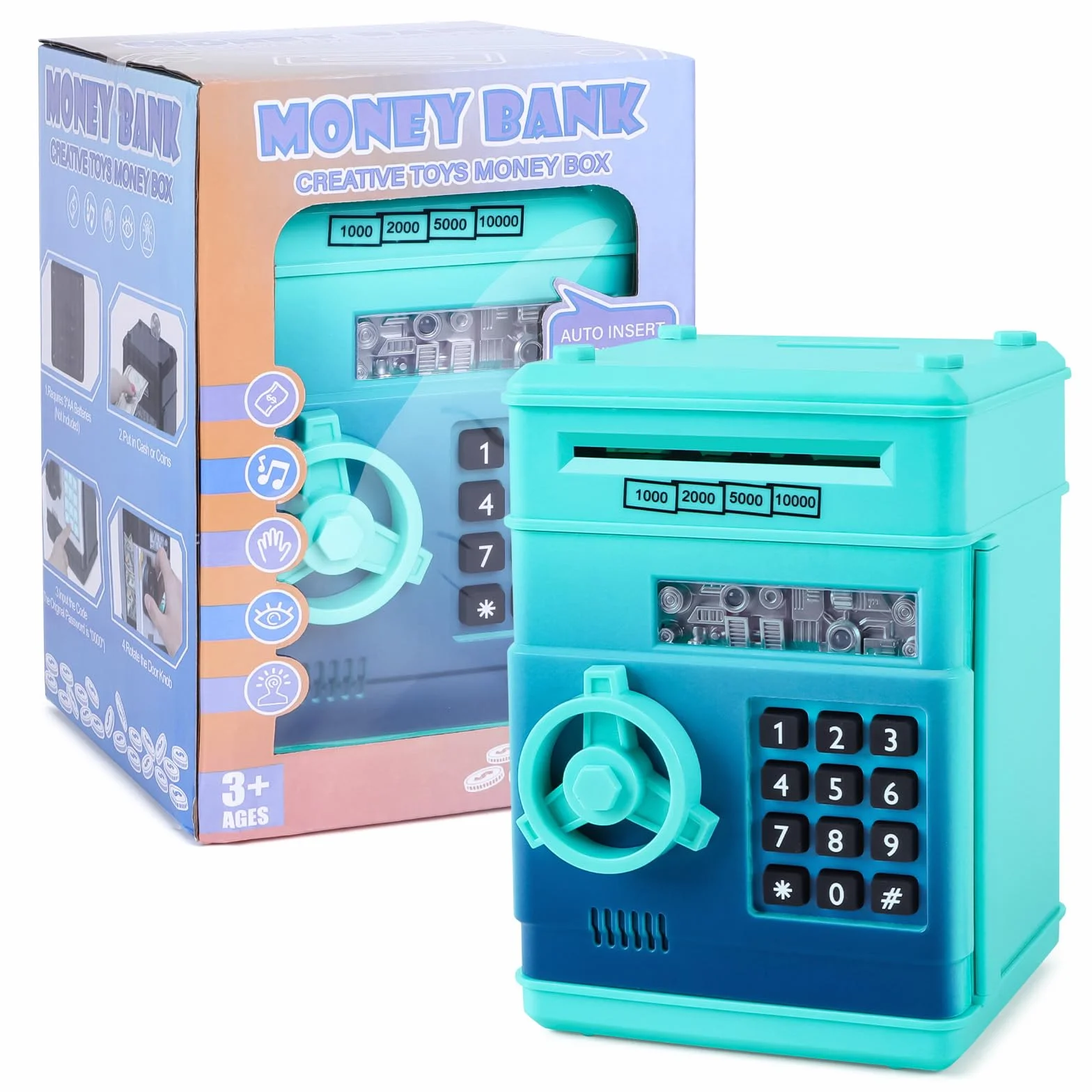 Highttoy Tirelire Electronique Coffre-Fort avec Code pour Enfants