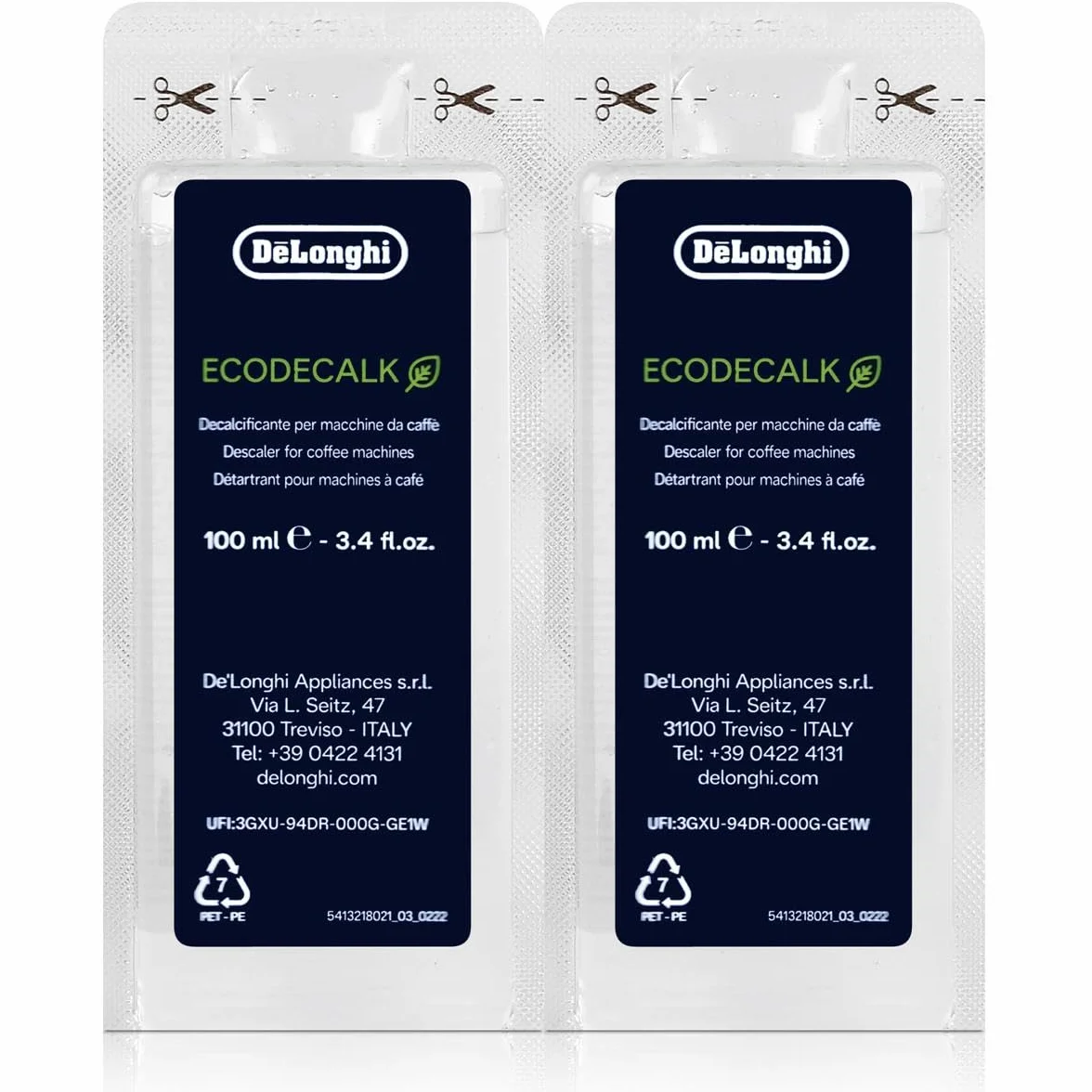 Détartrant Delonghi EcoDecalk 2 x 100 ml lot de 3