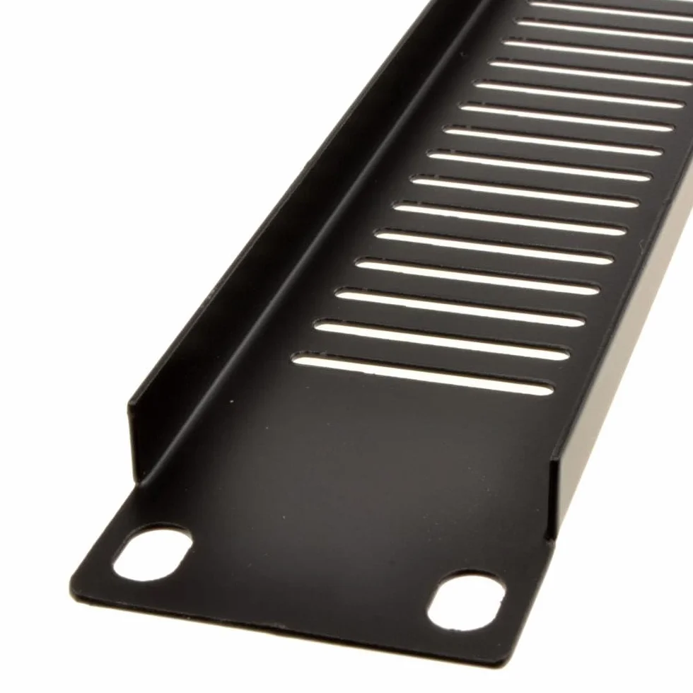 Lot de 2 plaques d'obturation ventilées 1U pour armoire de données Comms Noir 48,3 cm