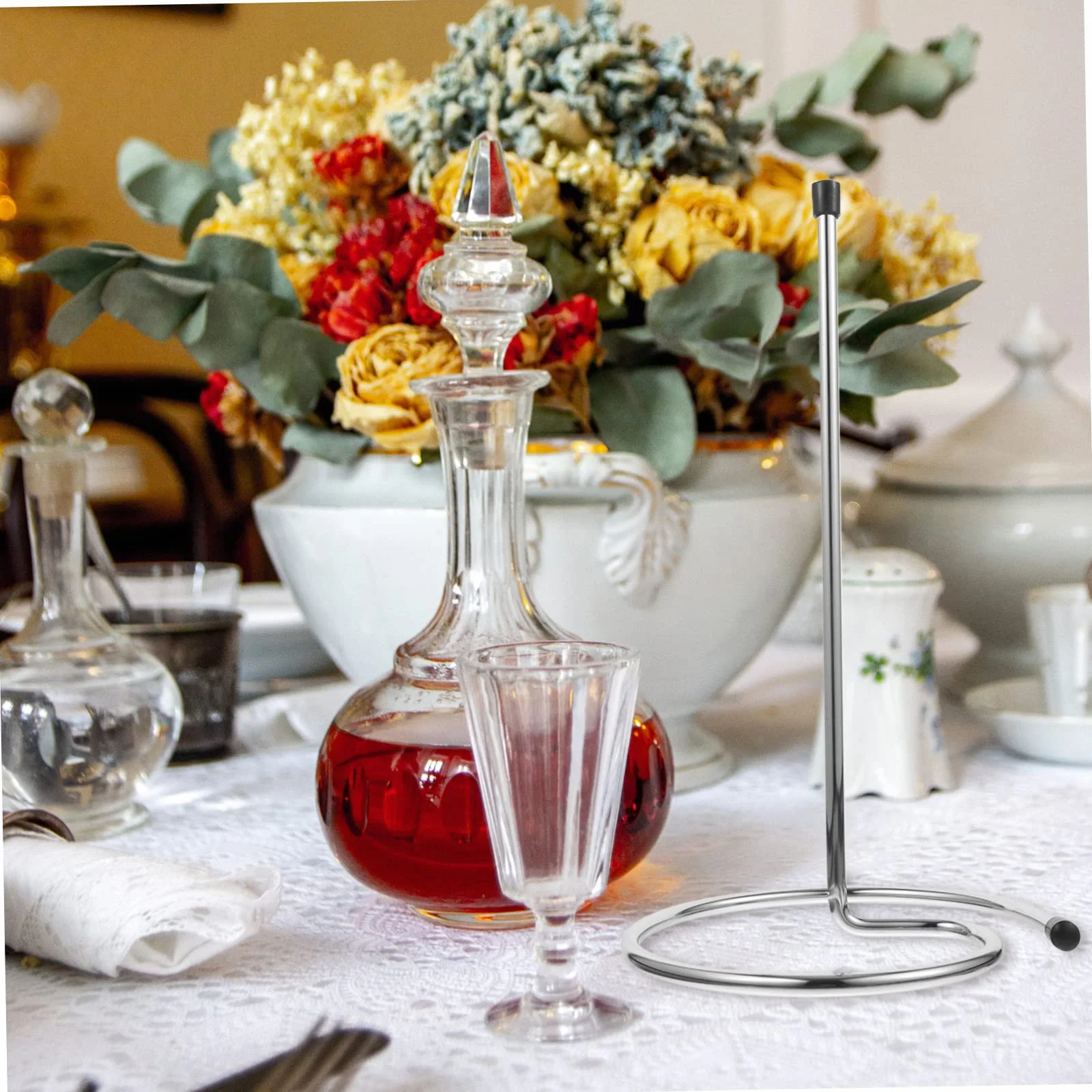 ULTECHNOVO Égouttoir à Carafe à Vin En Métal Lot De 2 Pièces Support De Comptoir Antirouille Séchoir à Carafe Pour Maison Et Bar