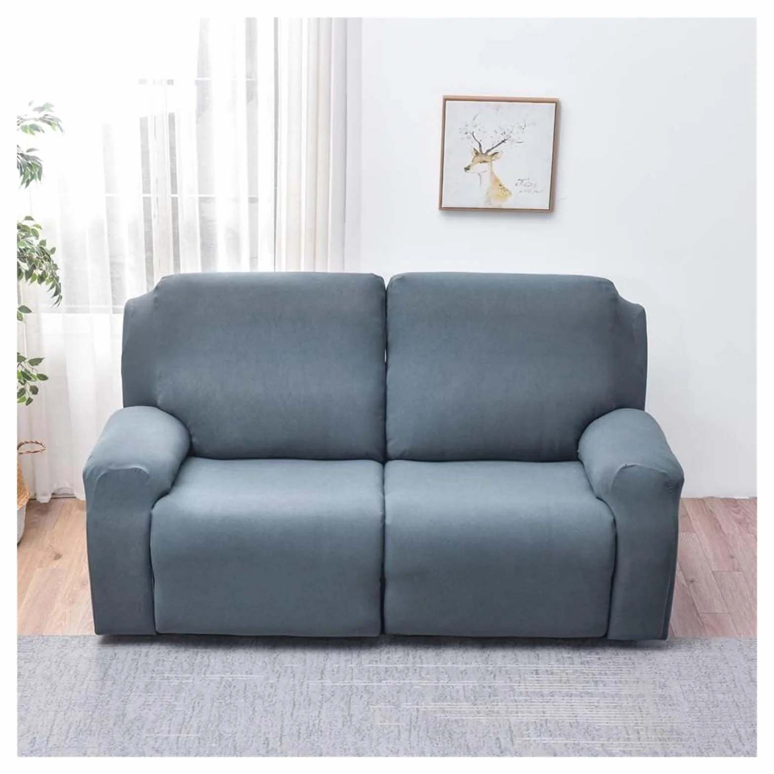 Housse de canapé inclinable extensible 2 places universelle avec poches, housses de canapé de massage électrique 6 pièces