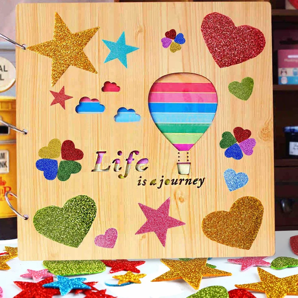 Paillettes Mousse Autocollants 150pcs, Mini Coeur et étoile Enfants, Décoration Murale