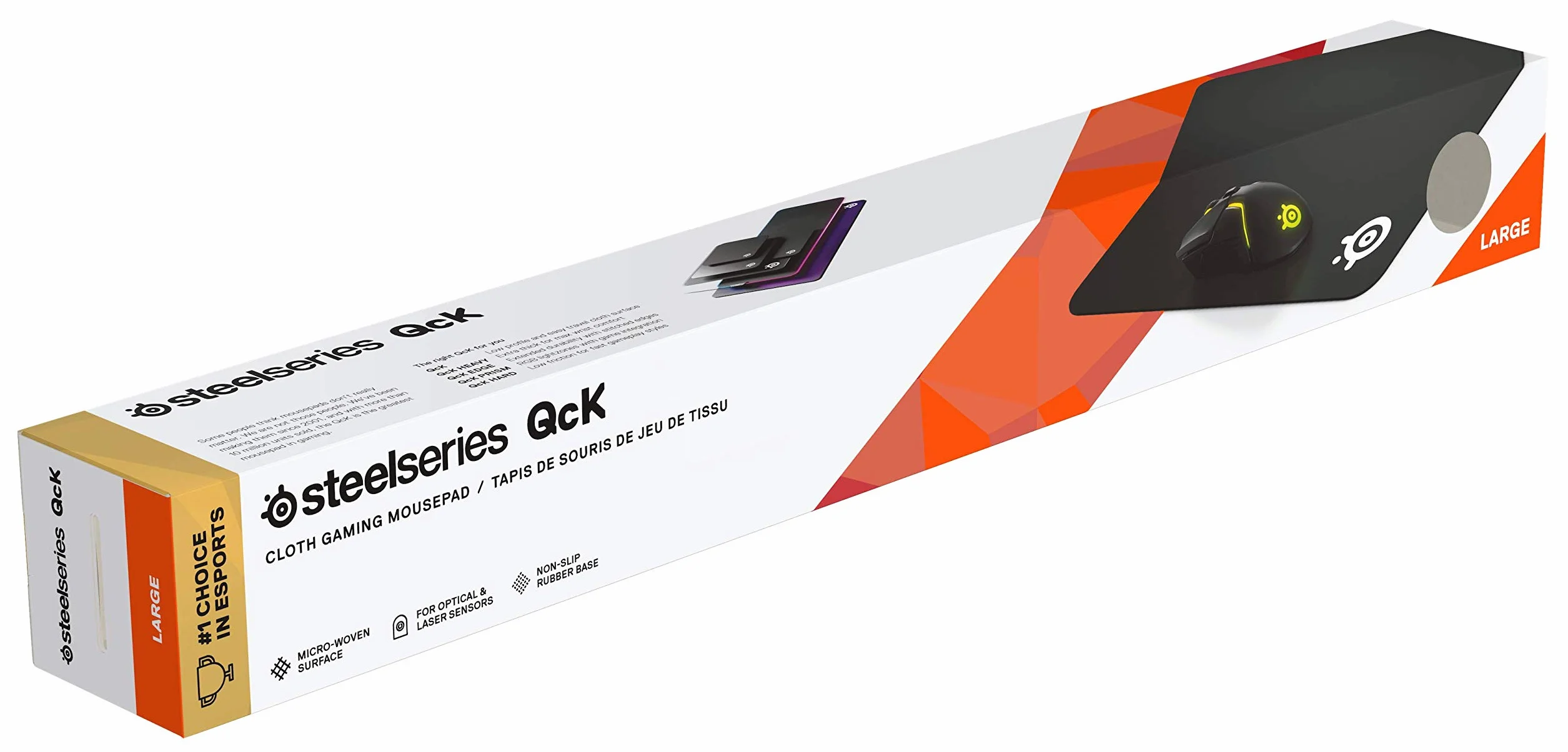SteelSeries QcK+ Tapis de souris de jeu 450x400x2 mm Noir
