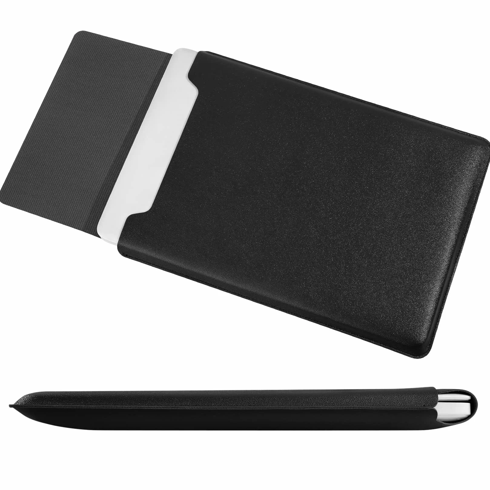 Pokrowiec na laptopa 13,3-14", wyściełany futerał na laptopa, cienka przenośna, wszechstronna torba na laptopa kompatybilna z laptopem 2022 Pro 14 cali/2015 Pro 13,3 cala/Air 13,3 cala, czarny