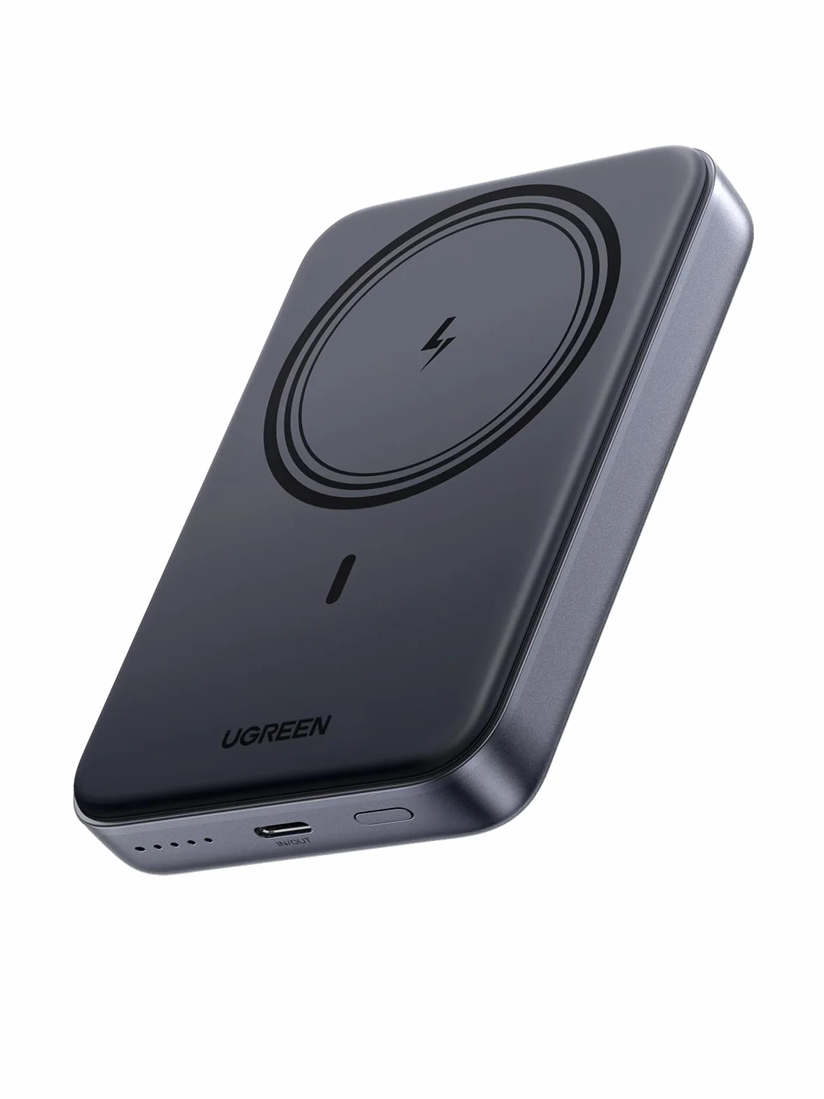 UGREEN Wireless Powerbank 10000mAh Magnetic Power Bank z funkcją szybkiego ładowania USB-C, bezprzewodowa bateria zewnętrzna MagSafe kompatybilna z iPhone 17 Pro Max/17 Pro/16/15-12（czarny）