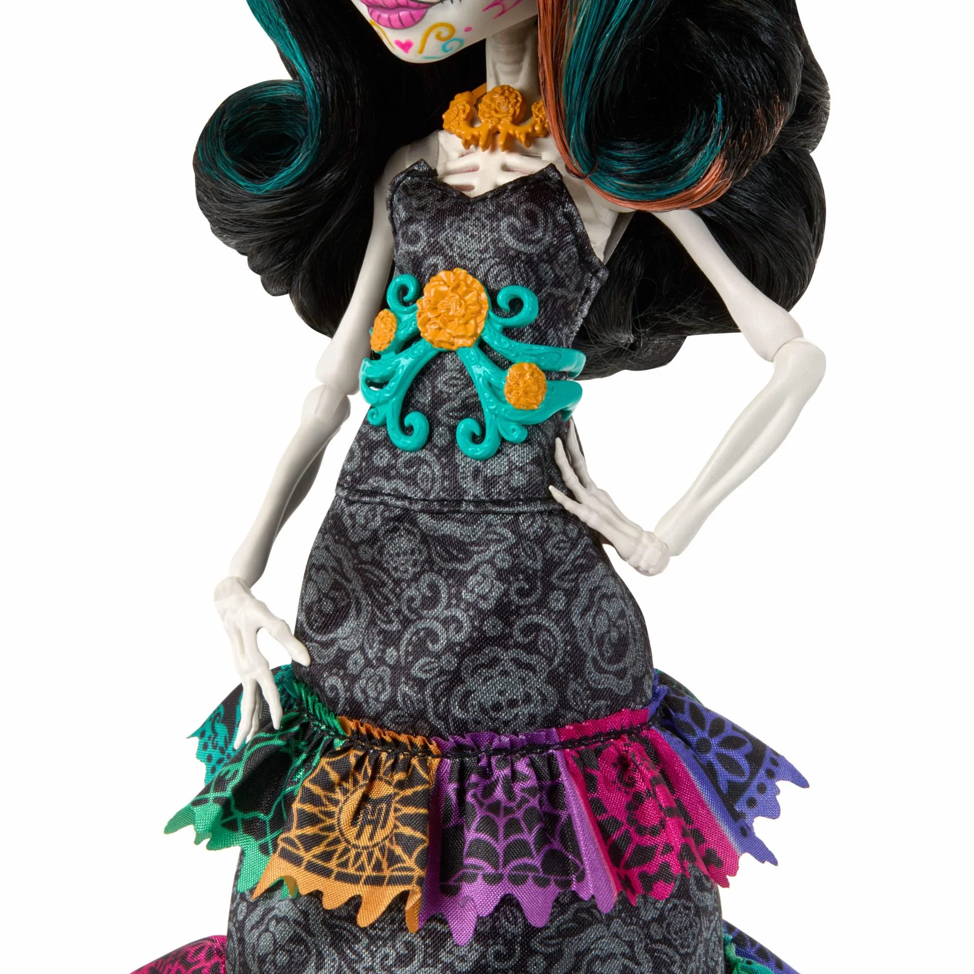 Monster High Skelita Calaveras Poupée Día de Muertos 2024 Collectionner Chapeau La Catrina Robe Papel Picado HXH99