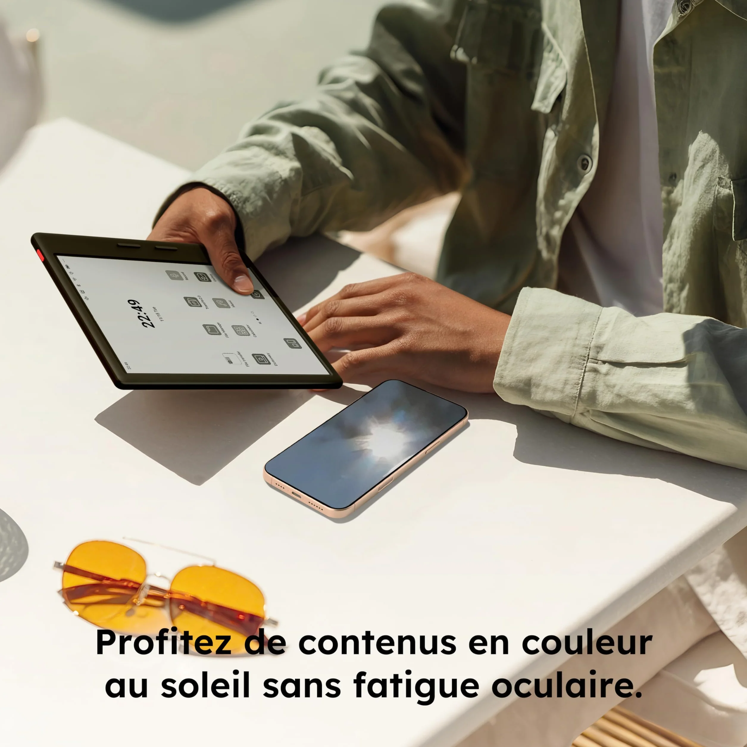 Ocean Lecteur eBook 64 Go + 4 Go 7" E-Ink tablette papier écran 17,8 cm batterie longue durée