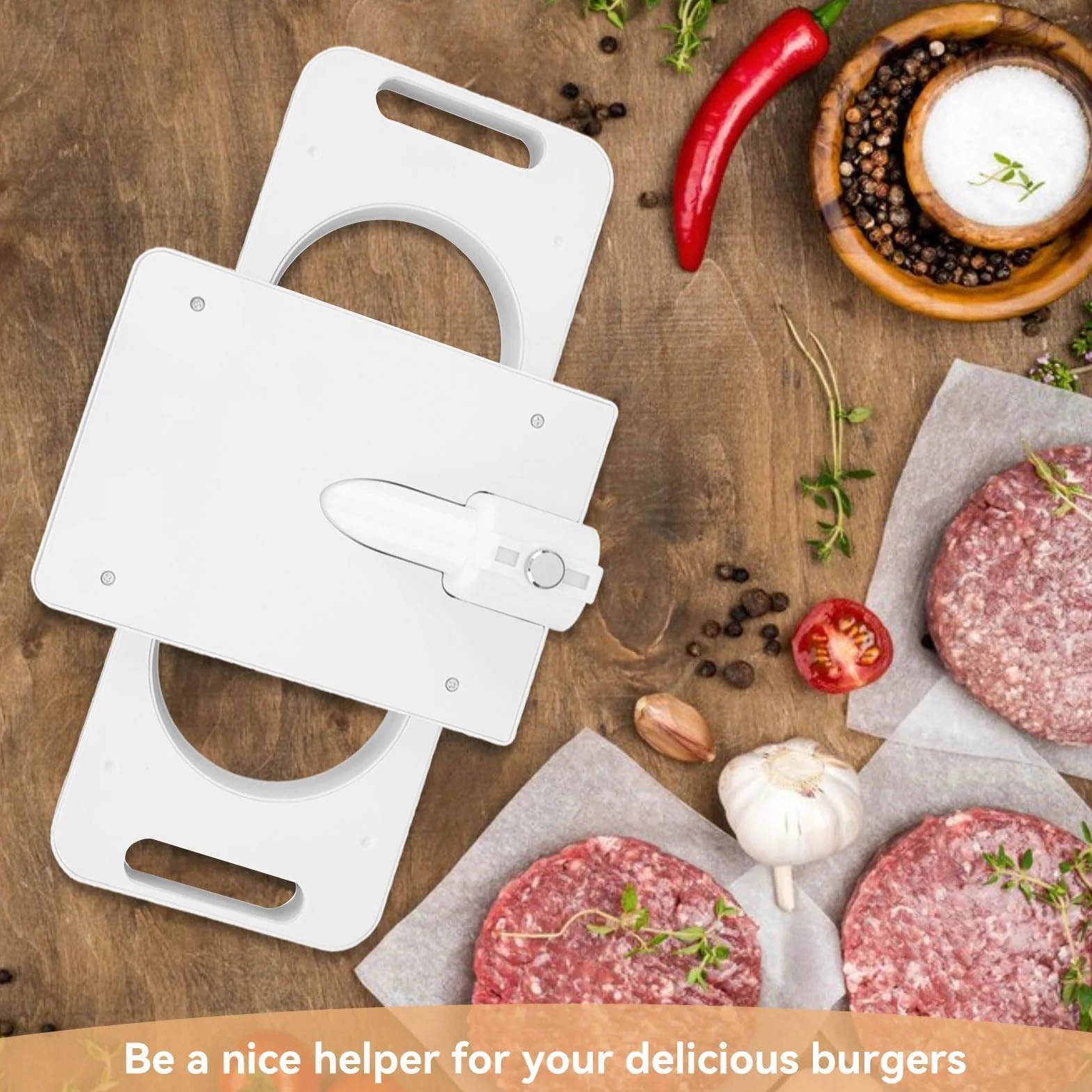 Hamburger en appuyant sur Machine Maker, Auto Hamburger Patty Maker avec 5 Tubes Adaptateur Maison Burger Maker Appuyez sur pour Saucisse Remplisseur Viande