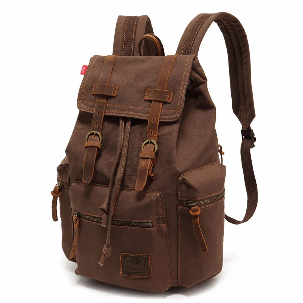 Vintage unisex plecak płócienny plecak na laptopa 12-17-calowe plecaki na co dzień