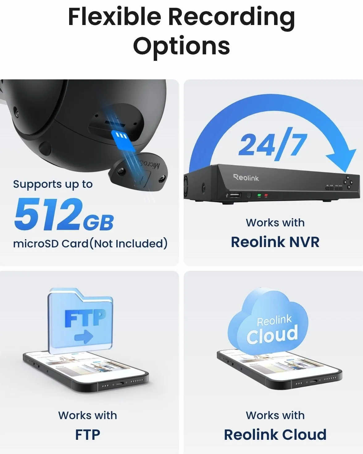 Reolink 4K Dual-Lens PTZ PoE Kamera Bezpieczeństwa z 6-krotnym Zoomem Hybrydowym, Obrotem 355° i Pochyleniem 90°, Noktowizją, Wykrywaniem Obiektów i Dwukierunkowym Dźwiękiem, TrackMix PoE Szary