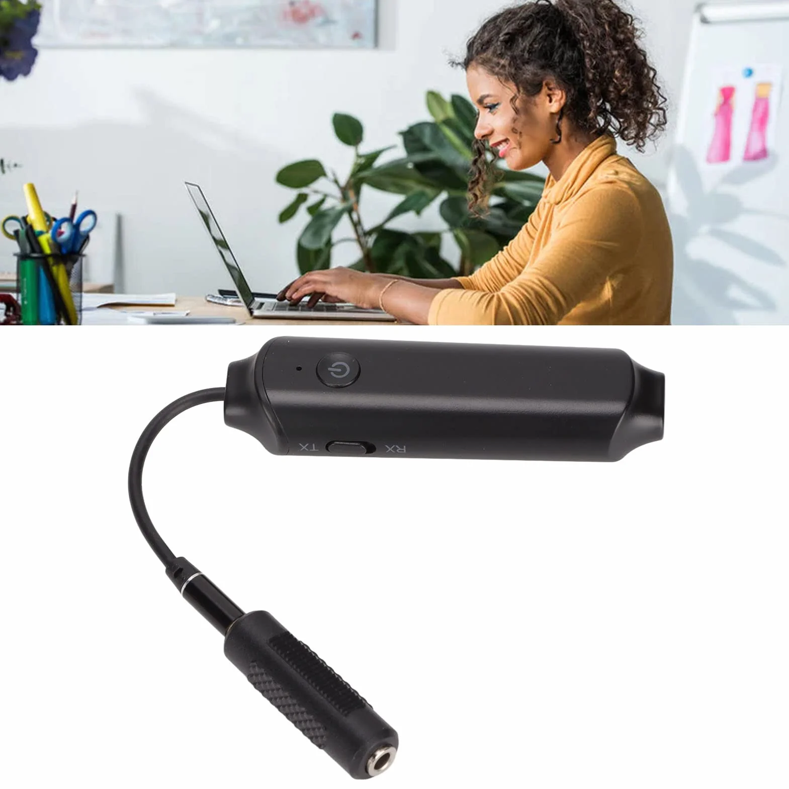 Nadajnik Bluetooth Odbiornik 2 w 1 Bezprzewodowy Adapter Audio USB Adapter Audio Bluetooth 5.0 z Interfejsem Stereo 3,5 Mm do Telewizora Projektor Głośnik Samochodowy Komputer