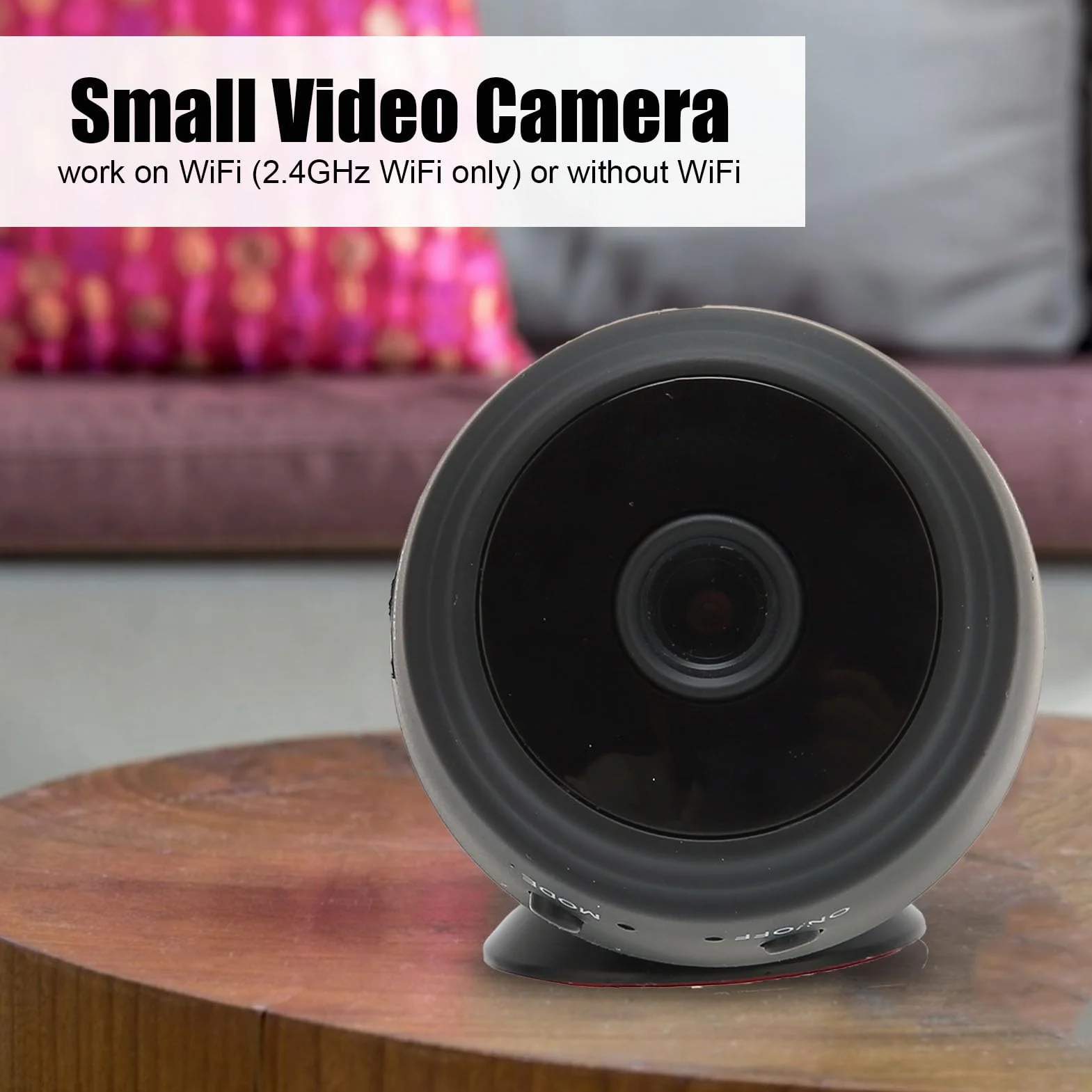 Mini Kamera WiFi 1080P, Noktowizor z możliwością ładowania, Obrót o 360 °, Mała Kamera Wideo do Domowego Biura, Wbudowany Magnes, Kontrola Aplikacji na Smartfona
