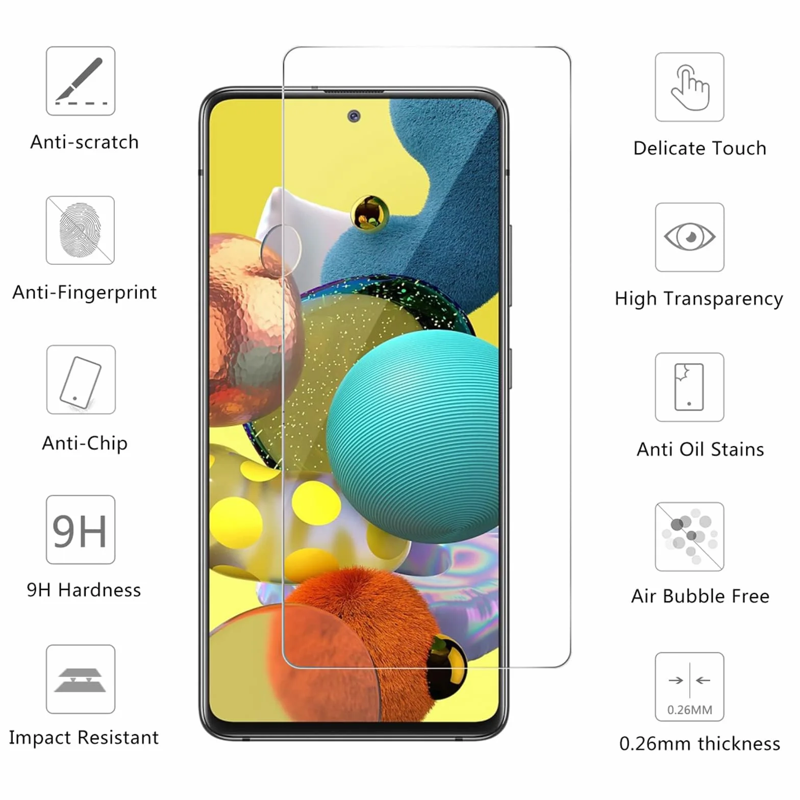 6,5" czarny ekran AMOLED z ramką do Samsung Galaxy A51 4G SM-A515F Pełny ekran dotykowy LCD Wymiana wyświetlacza z folią ochronną na ekran i narzędziami (obsługa odcisku palca)
