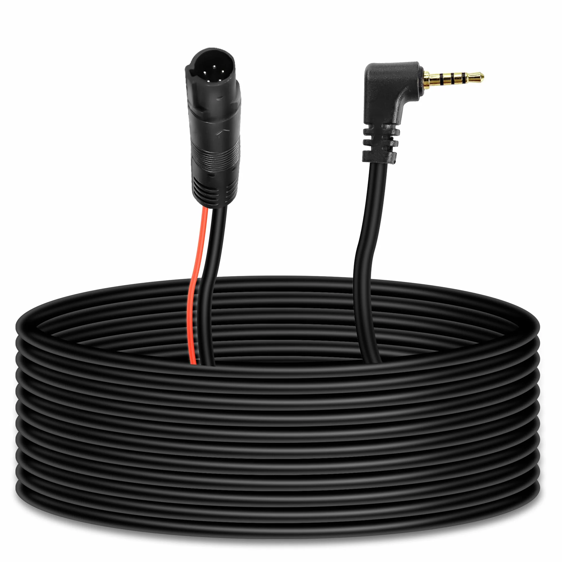 MEIRIYFA 5-igłowy kabel kamery cofania tachograf 5 igieł kabel kamery cofania męski do 2,5 mm wtyczka z męską głowicą przedłużającą (10M)