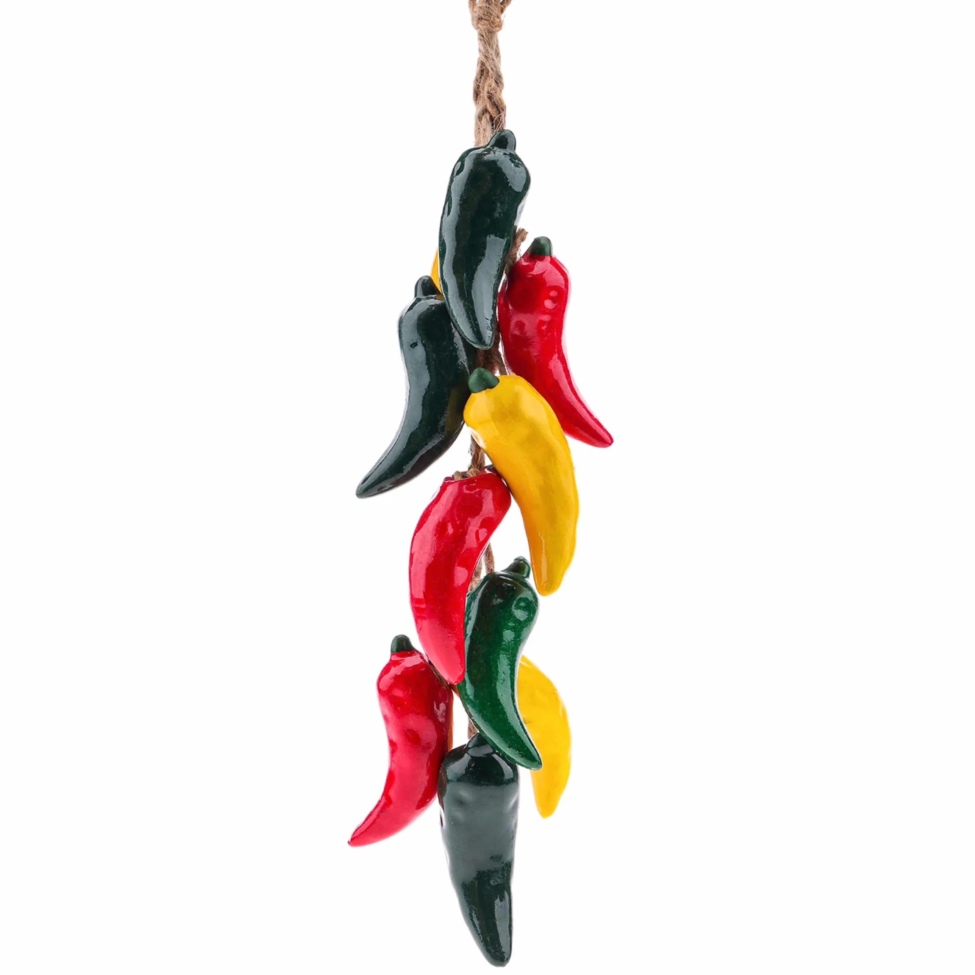 Plante artificielle en céramique poivre faux coloré Chili décoration réaliste suspendue