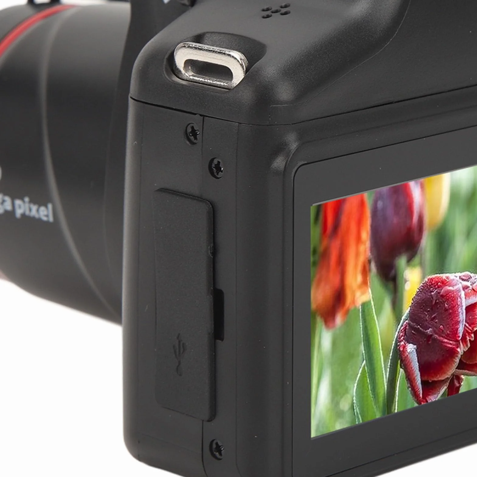 Lustrzanka Cyfrowa Rebel T7, 2,4-calowy Aparat 1080P z 16-krotnym Zoomem Cyfrowym do Podróży, spotkań, Selfie, Wszechstronne, Krystalicznie Czyste Filmy, Zestaw 2 Obiektywów z