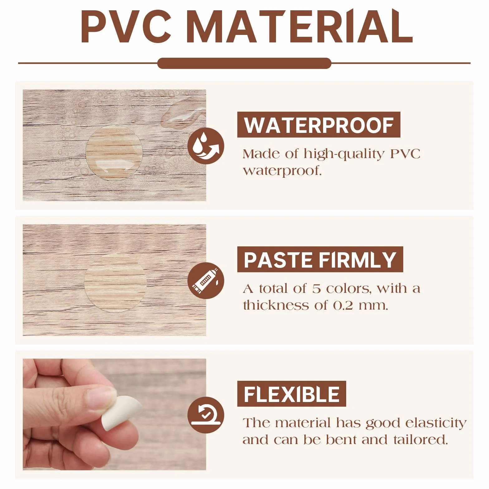 Lot de 540 autocollants pour meubles en bois - Cache-vis en PVC ronds 21 mm, 5 couleurs