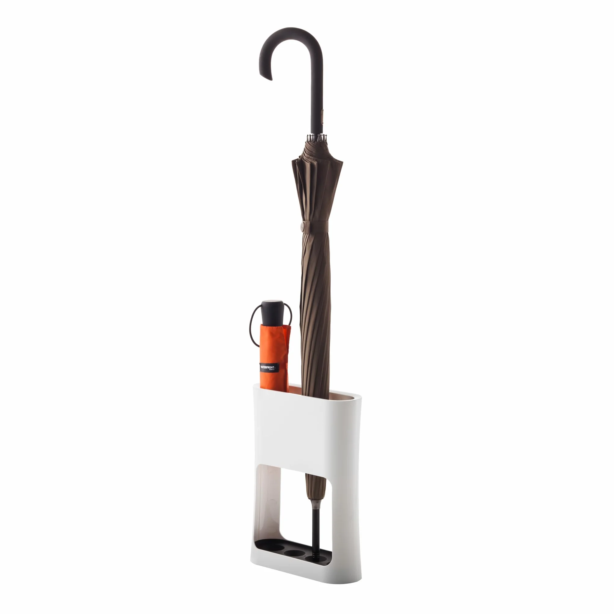 Yamazaki 6979 OVAL Umbrella Stand White ABS Resin Steel 20.8 x 7.6 x 28 cm