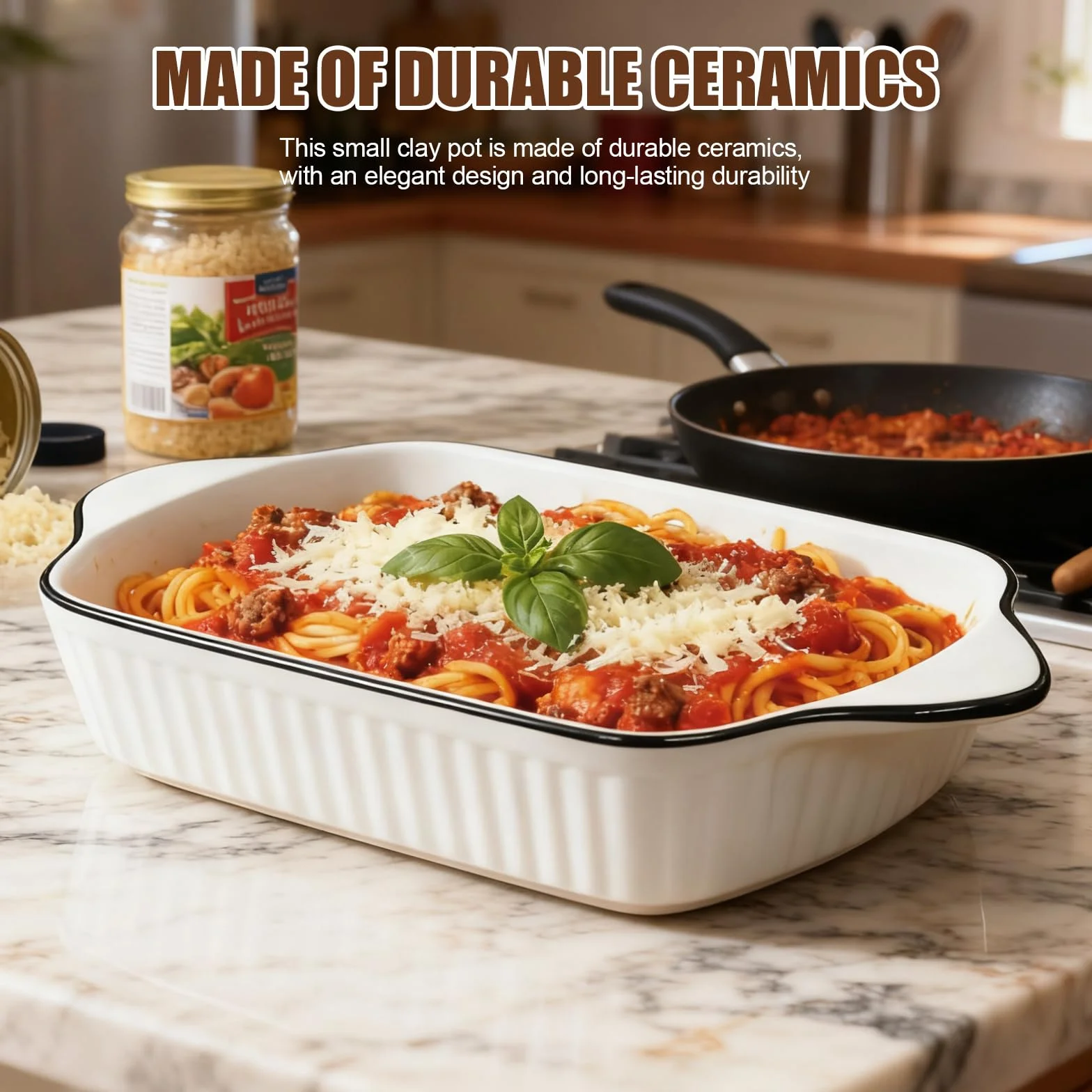Lot de 4 Petits Plats de Cuisson en Céramique, 26,5 cm Plats de Cuisson Carrés, Plats à Four Rectangulaire En Porcelaine, Plats à Lasagnes Rectangulaires four Lasagnes, Tiramisu