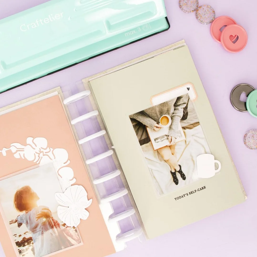 Craftelier - Perforatrice 11 orifices pour Planners, Agendas ou Carnets de Disques pour Scrapbooking et Loisir Créatif | Perfore jusqu'à 3 Feuilles de 90 g/m2 | Dim.Approx. 32 x 9 x 5 cm