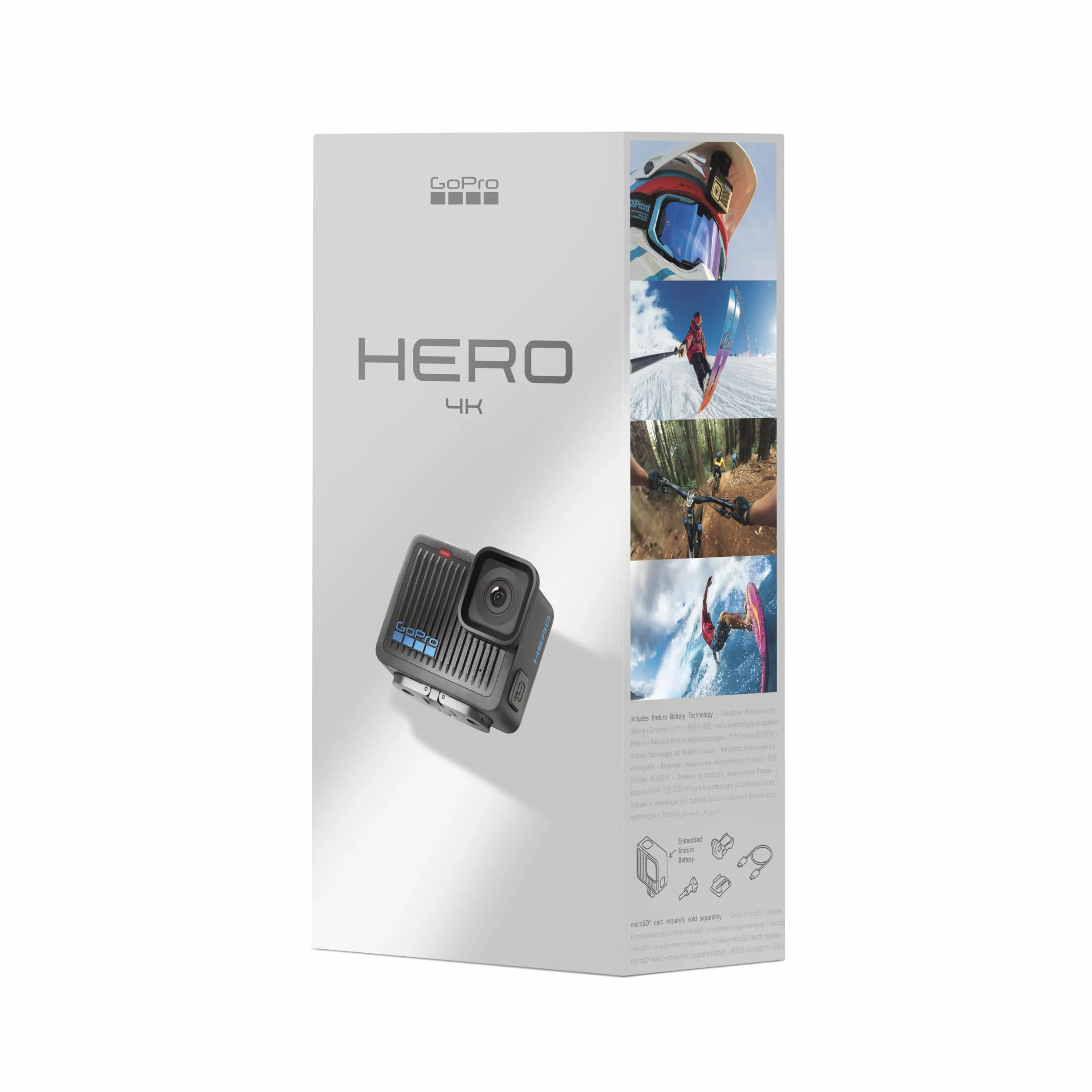 GoPro HERO – Kompaktowa wodoodporna kamera akcji z wideo 4K Ultra HD, zdjęciami 12 MP, ekranem dotykowym