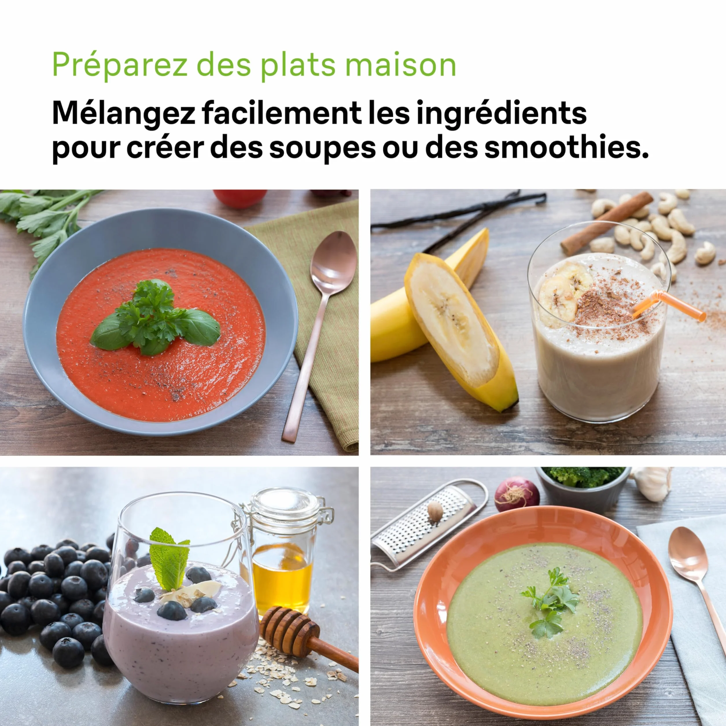 Braun MultiQuick 5 - Mixeur Plongeant pour Soupes, Smoothies et Purées Bébé, 21 Vitesses, Contrôle de Précision, Pied en Inox, Verre Doseur, 1000W, Blanc (MQ50001M)