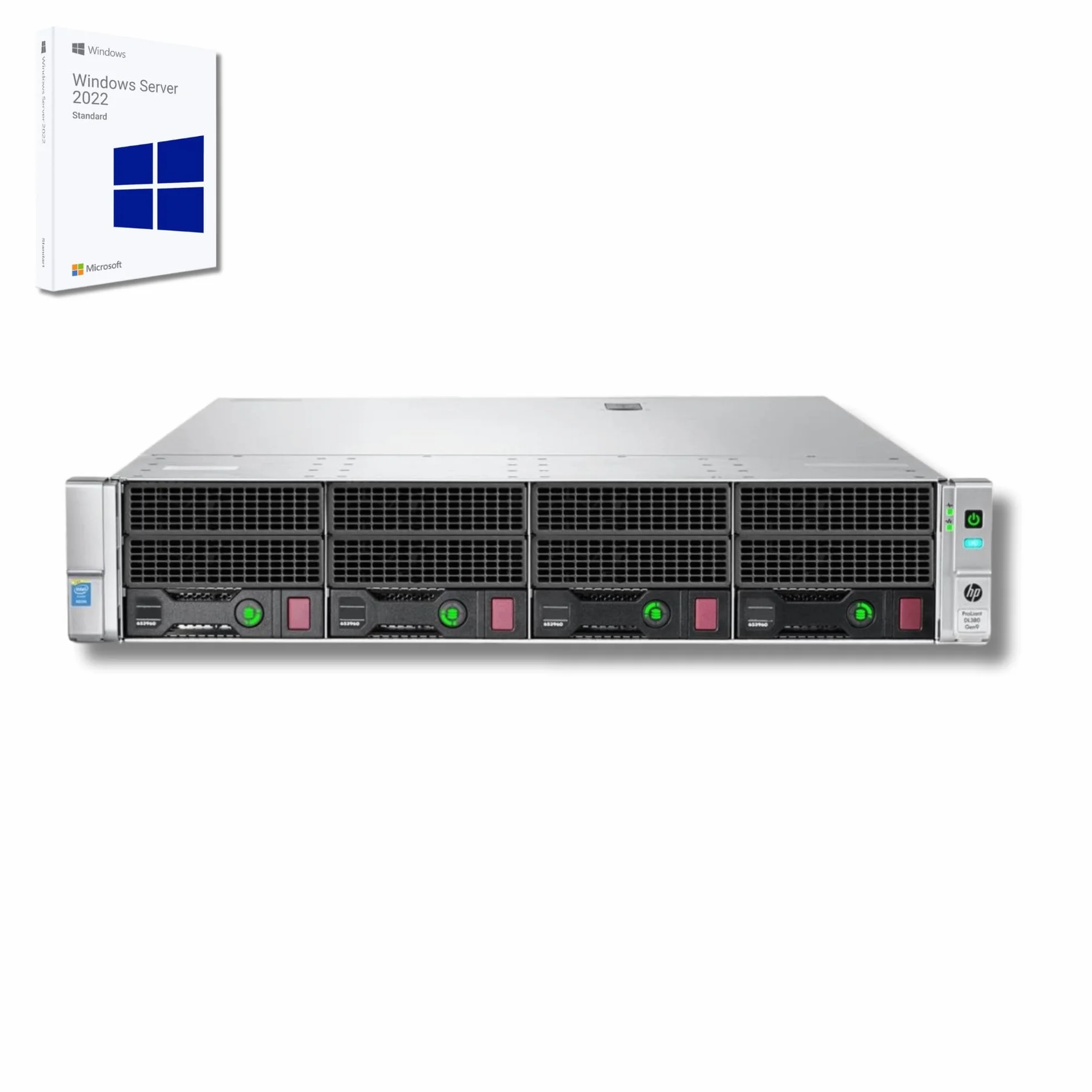 HP ProLiant DL380 Gen9 Serveur 2x Xeon 2690 V3 128Go RAM 2x 4To SAS iLO H840 Windows Server 2022 Reconditionné