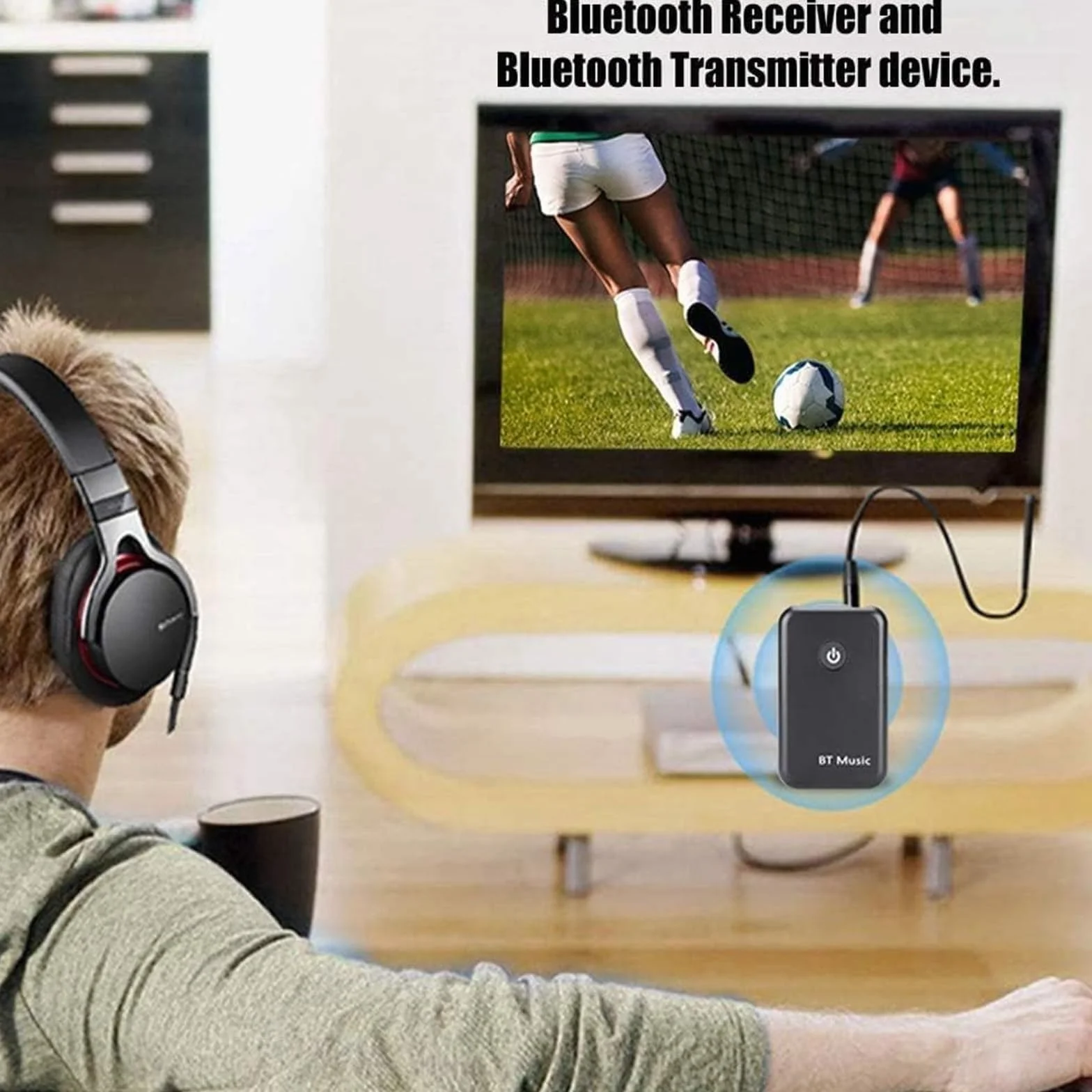 Nadajnik i odbiornik Bluetooth 5.0 2 w 1, transmiter Bluetooth, odbiornik jack 3,5 AUX do słuchawek, głośników, systemu stereo, telewizora, laptopa