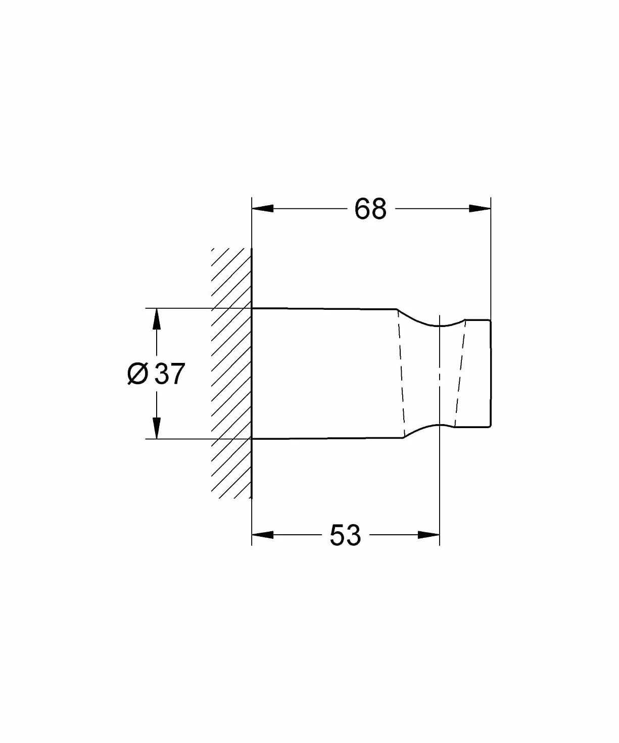 GROHE 27594000 | Uchwyt prysznicowy ścienny Tempesta Cosmopolitan 100, chrom