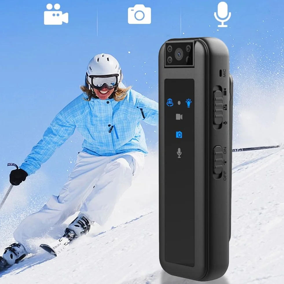 Mini niewidoczna kamera ruchu HD1080P mały rejestrator organów ścigania noktowizor na podczerwień kamera sportowa na zewnątrz tylny klips (B)