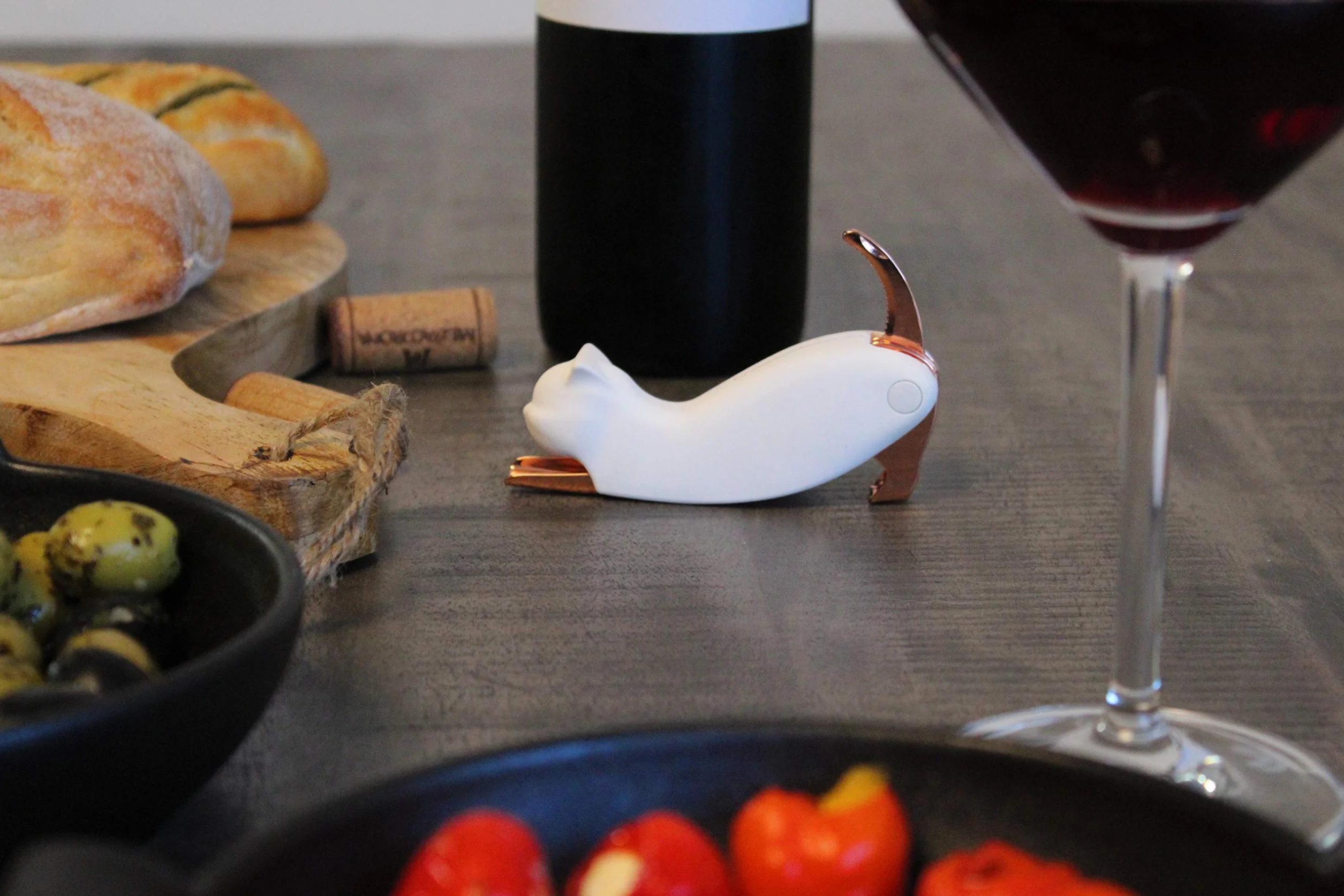 Winkee - Miau Couteau de sommelier | Couteau de sommelier élégant | Décapsuleur de vin avec coupe-capsule | Tire-bouchon vin chat | Cadeau de Noël, d'anniversaire
