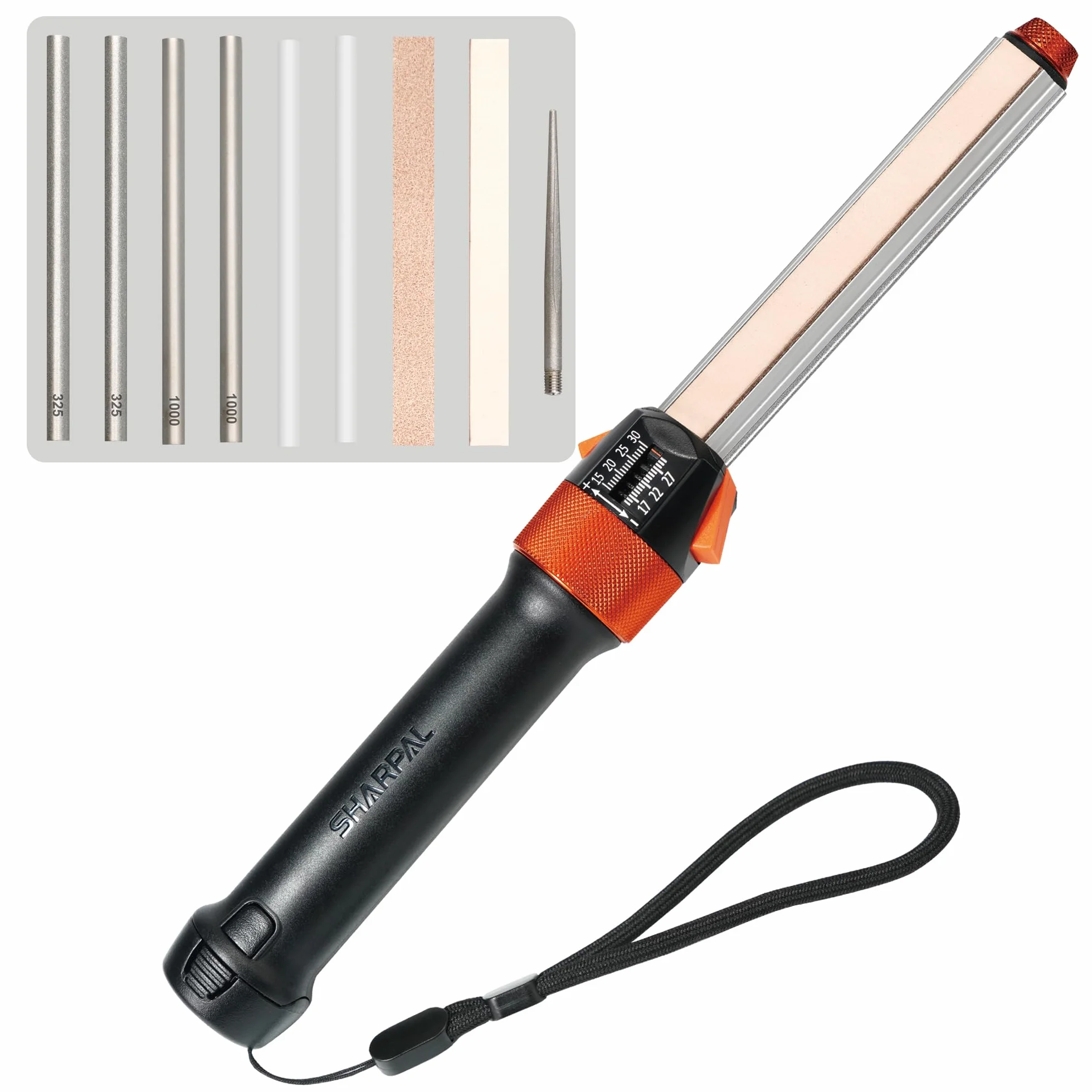 SHARPAL 210N TRANSFOROD Aiguiseur Couteaux Professionnel à Angle Réglable - Affûteur Couteaux Abrasifs Diamant Monocristallin Céramique Cuir